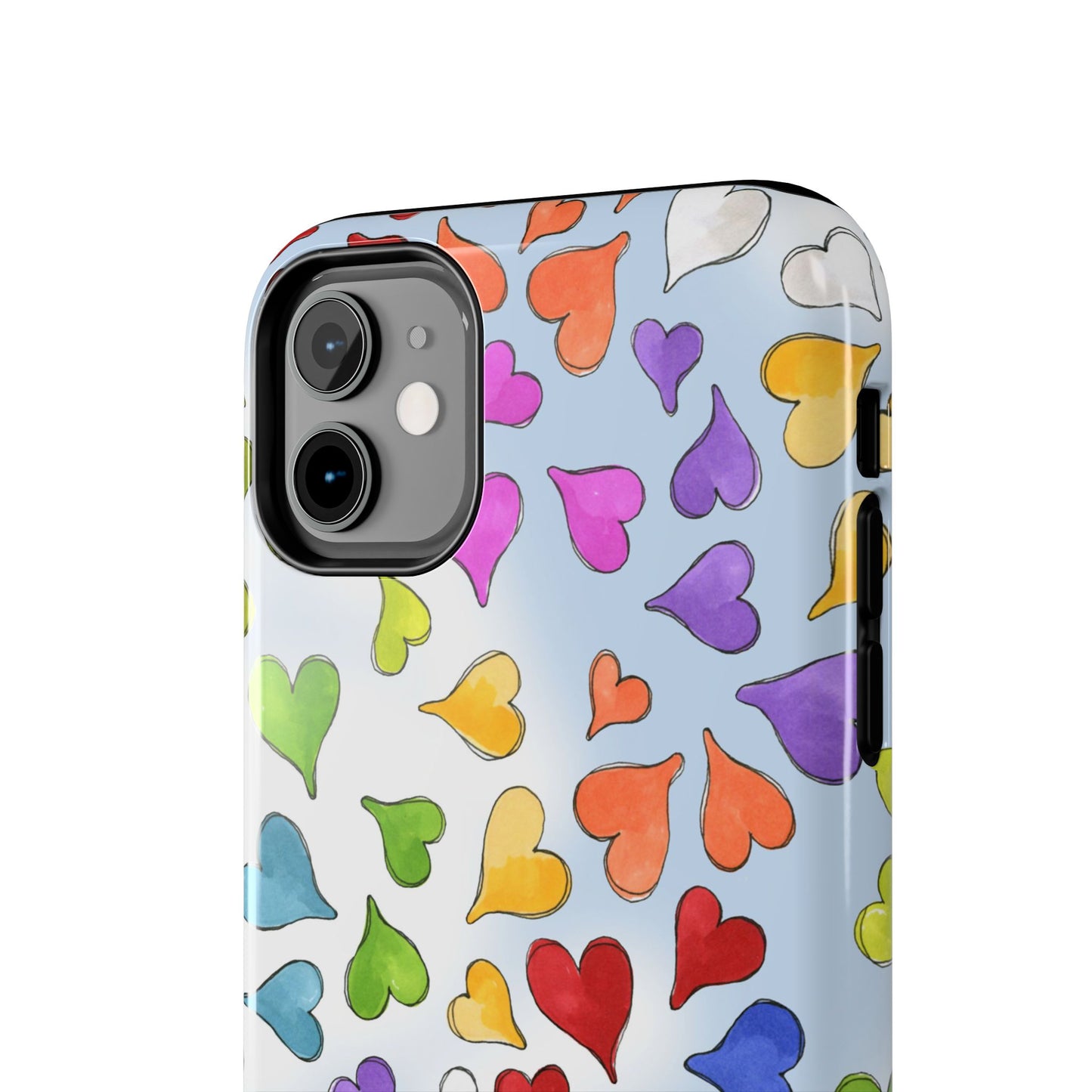 Happy Hearts Blue Sky Phone Case