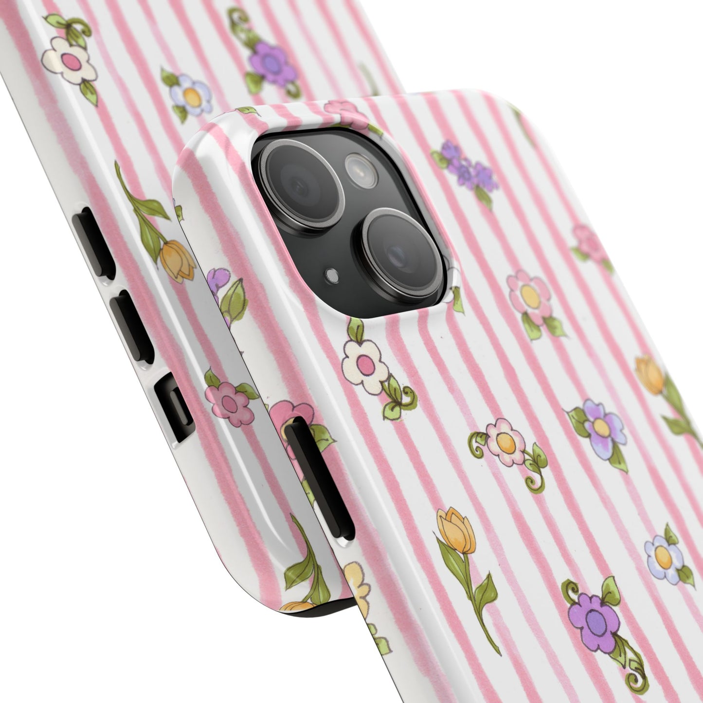 Pretty Posie Stripe Phone Case
