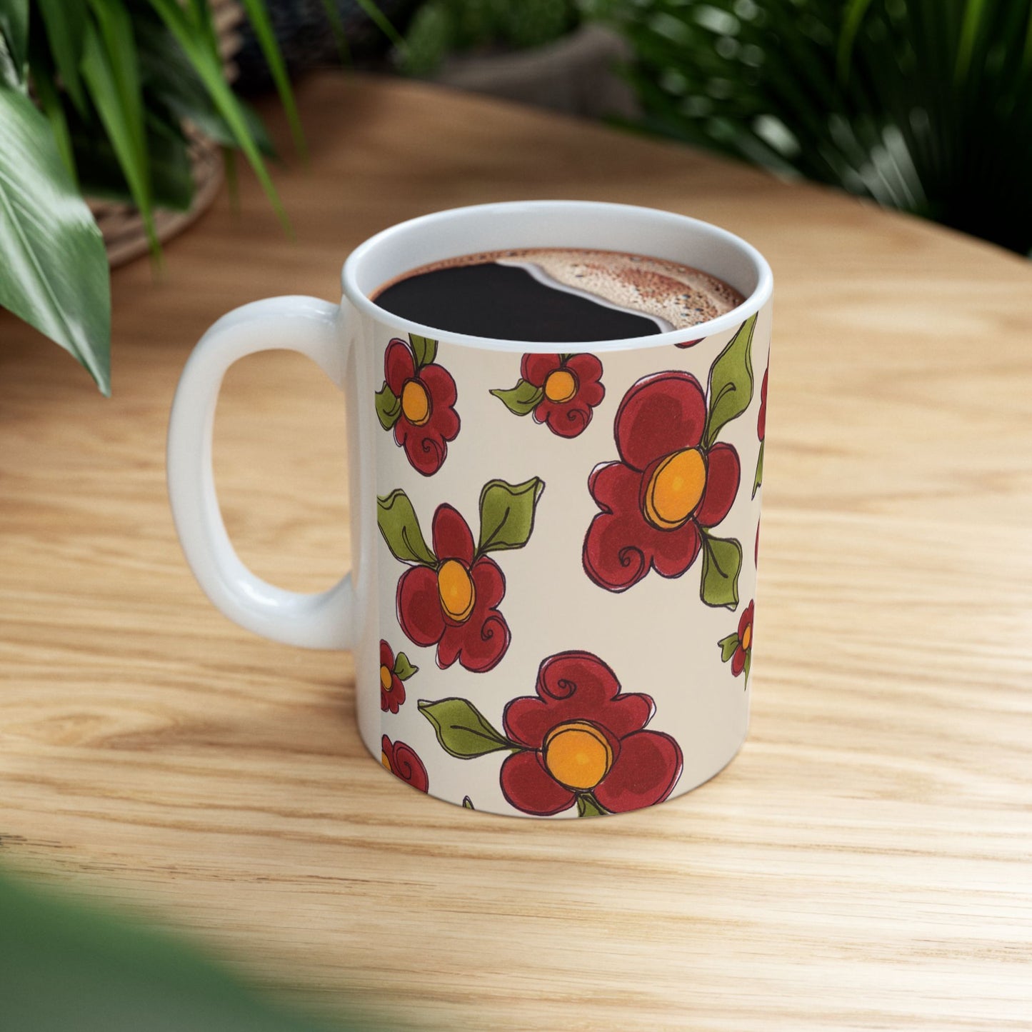 Chili Pepper Daisies Cup