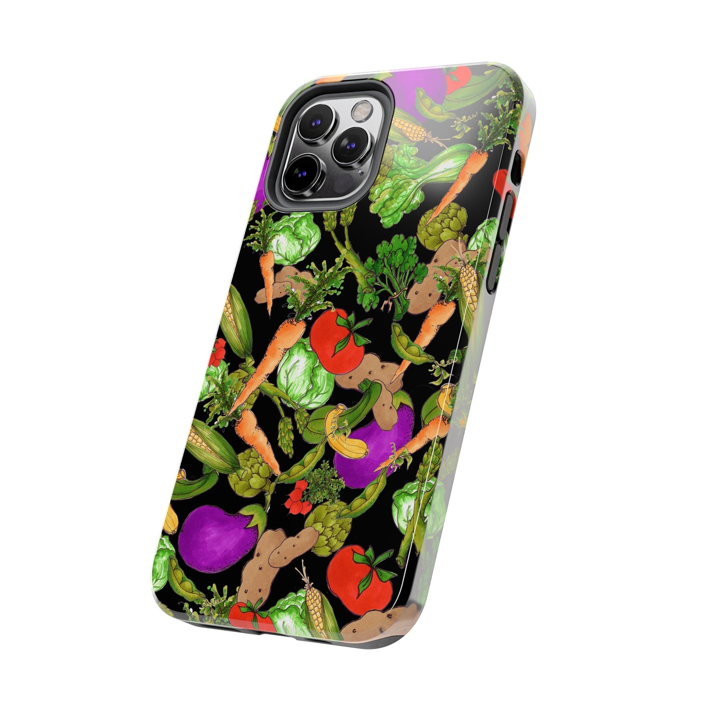 Veggie Jungle Black Phone Case