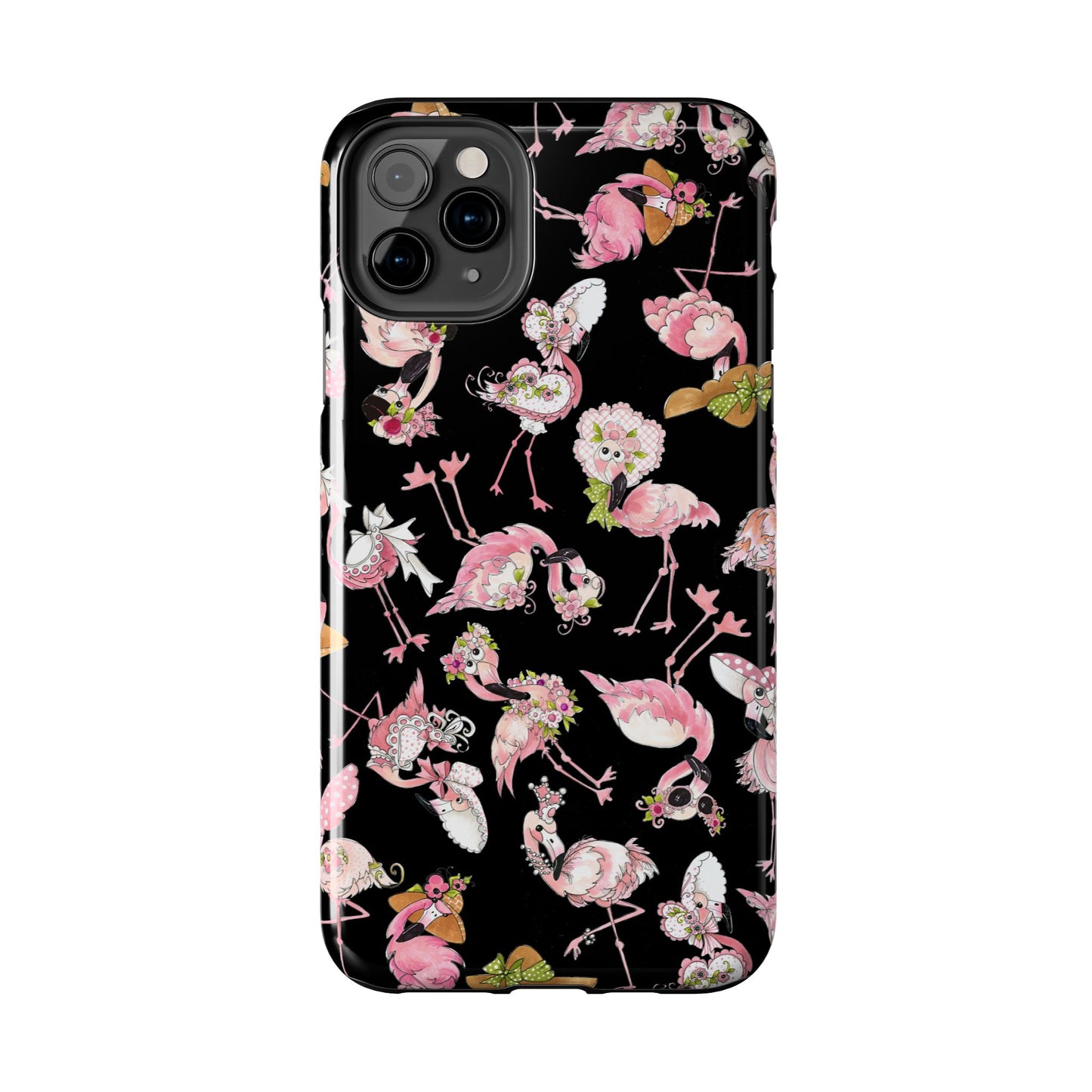 Tossed Flams Black Phone Case