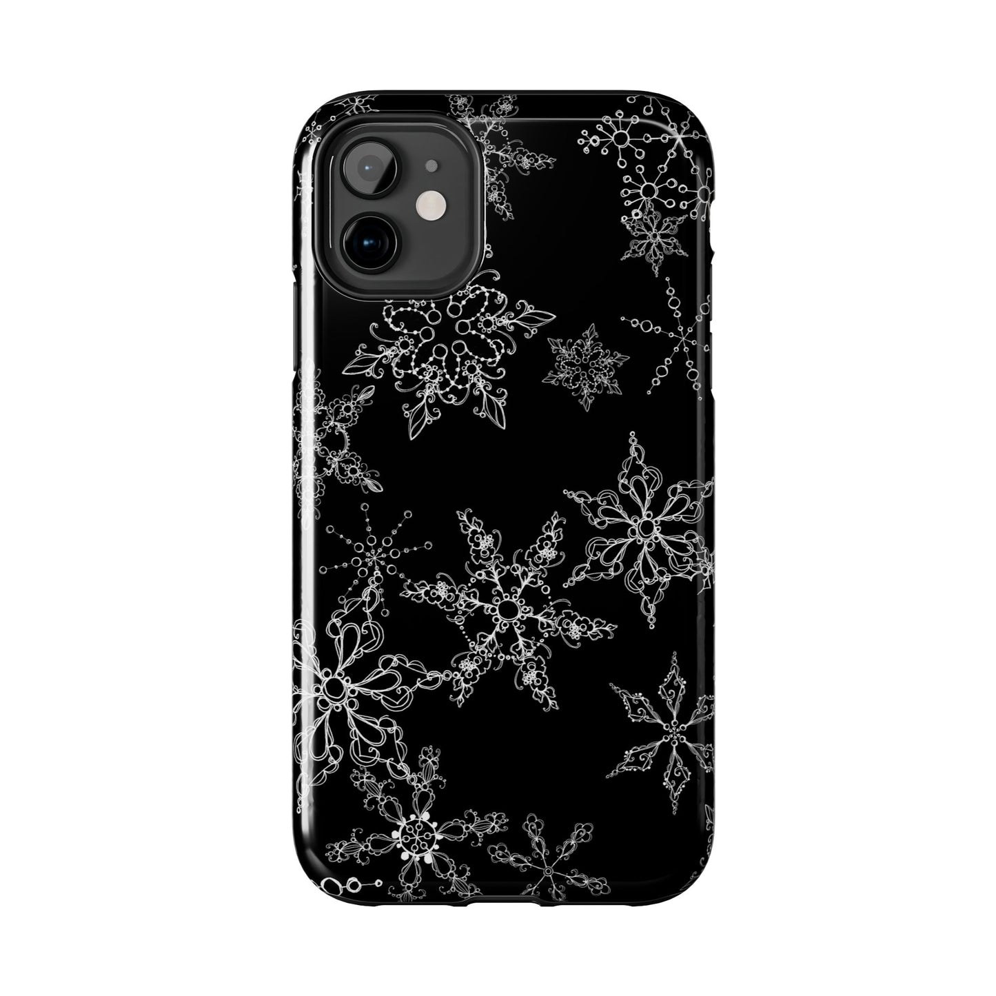 Random Flakes Black Phone Case