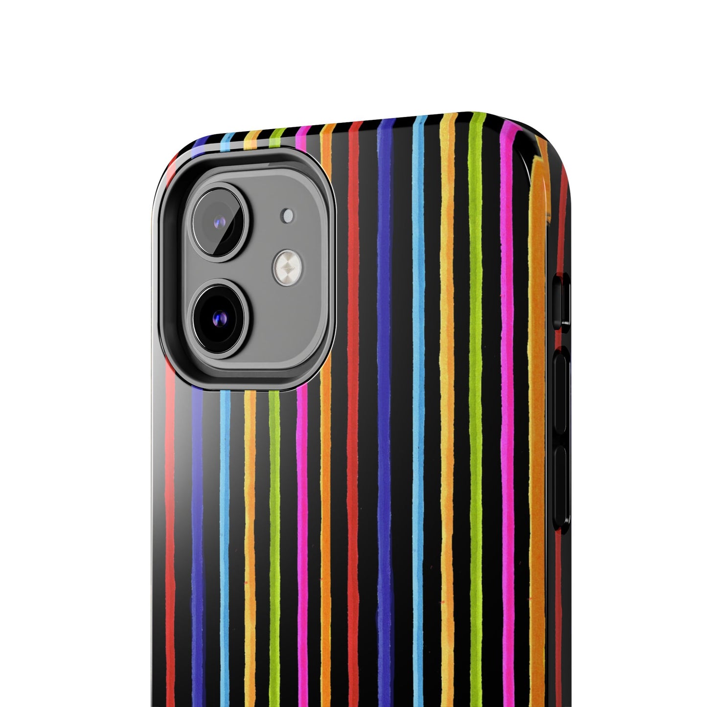 Happy Stripe Black Phone Case