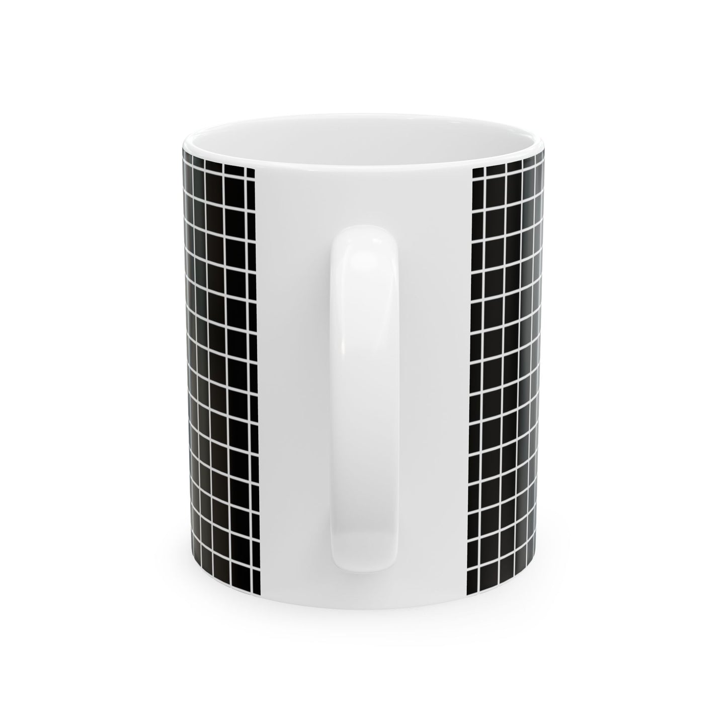Window Pane Black / White Cup