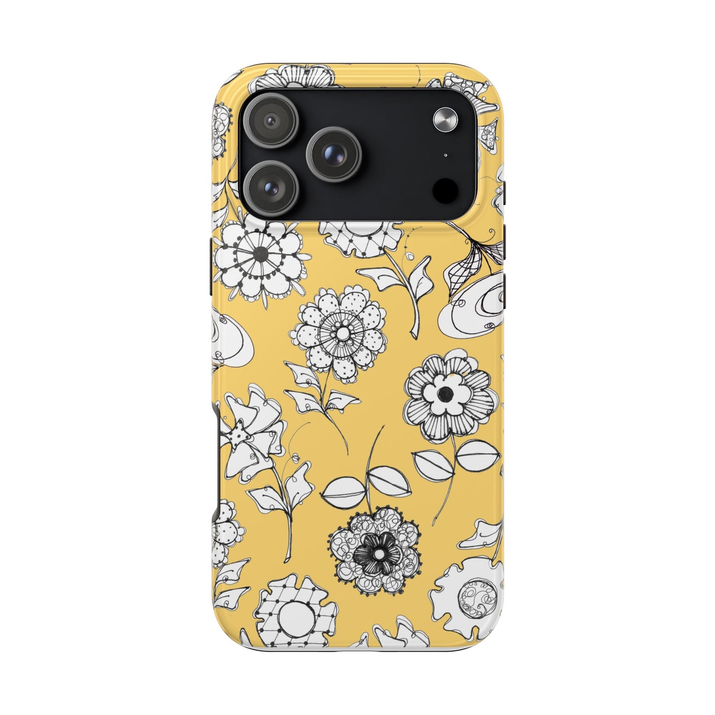 Paper Posies Yellow Phone Case