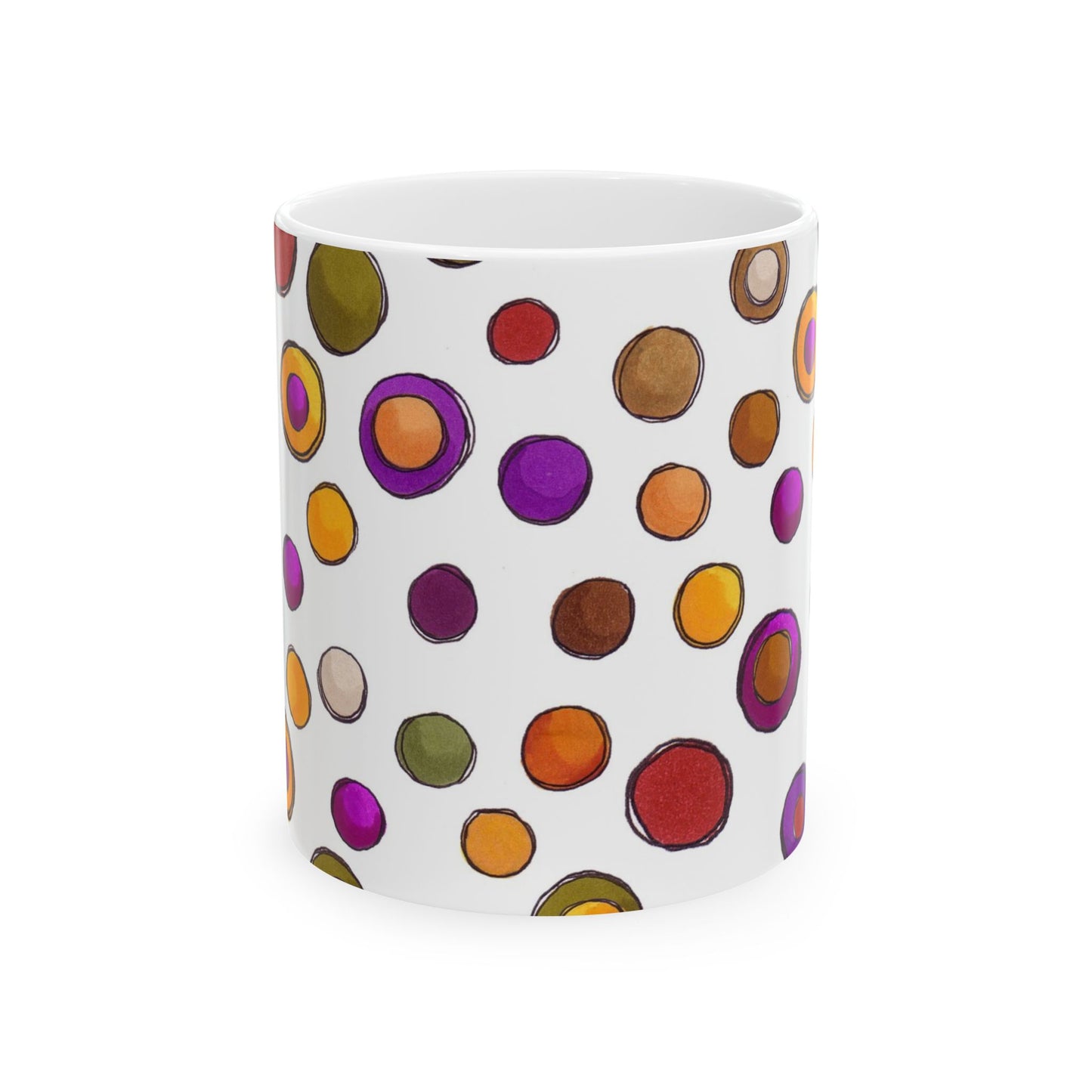 Sesame Dot White Cup