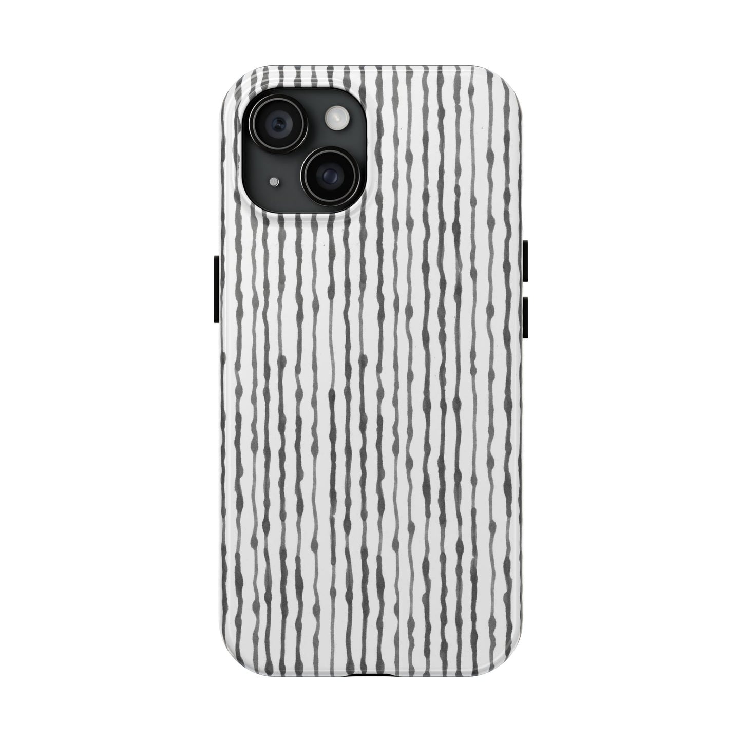 Faux Seersucker White / Charcoal Phone Case