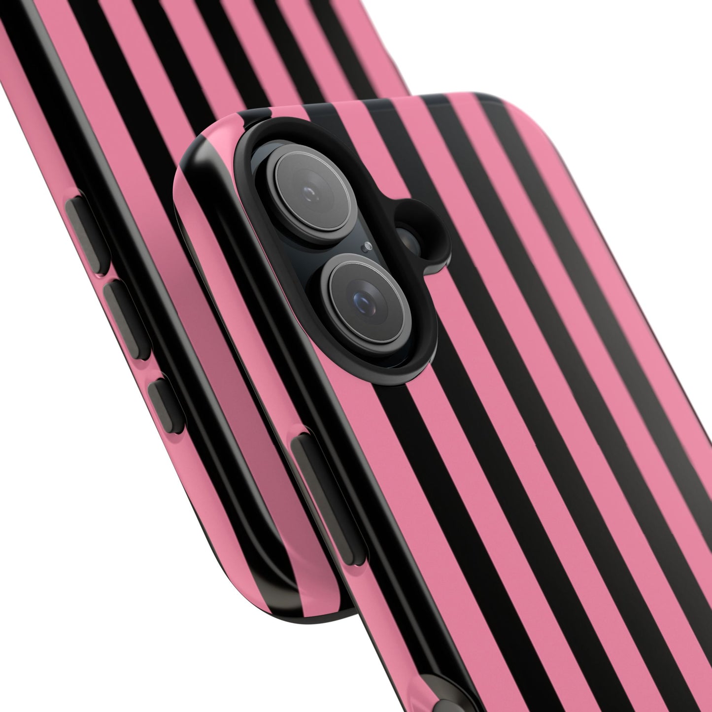 Vertical Stripe Pink / Black Phone Case