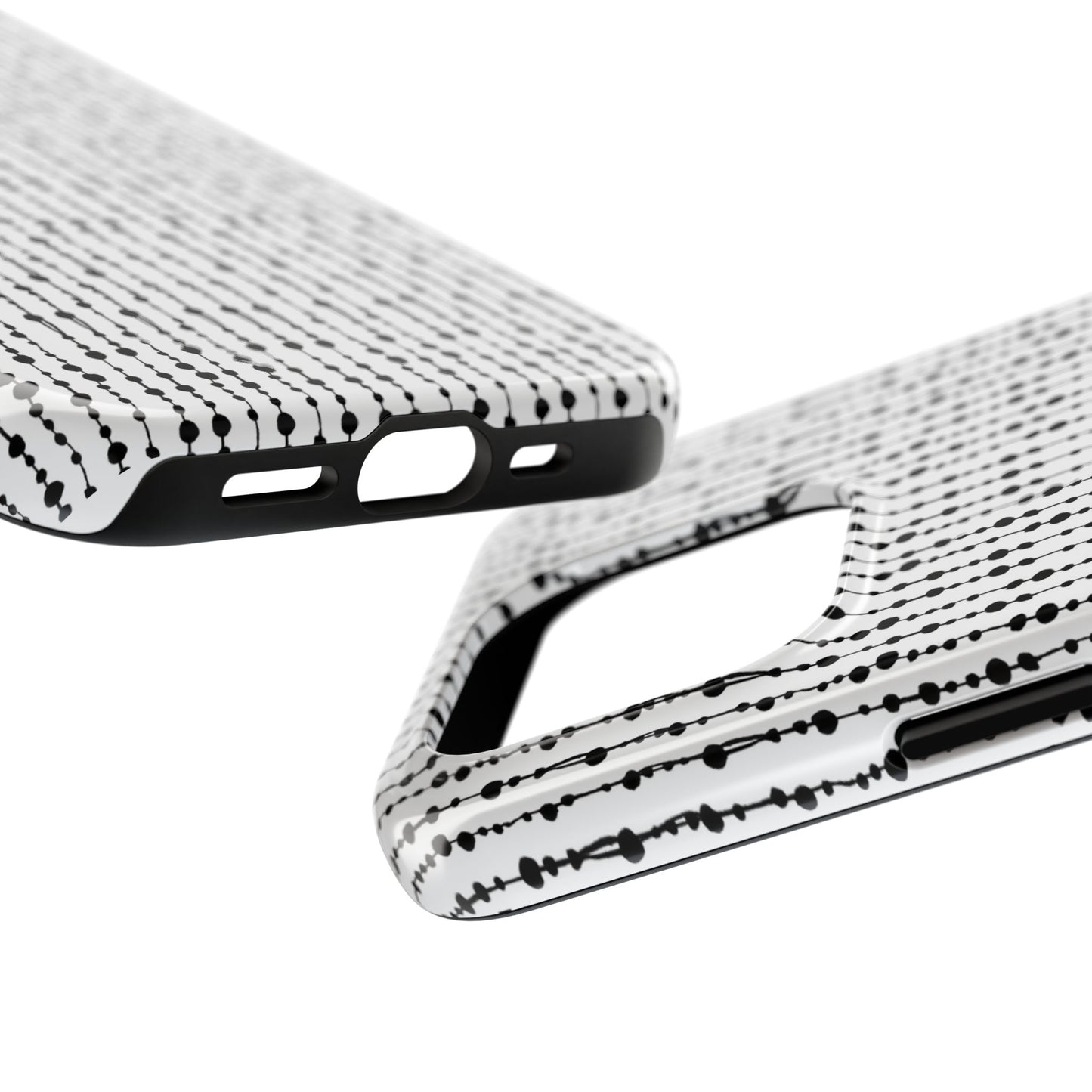 Beaded Curtain White / Black Phone Case