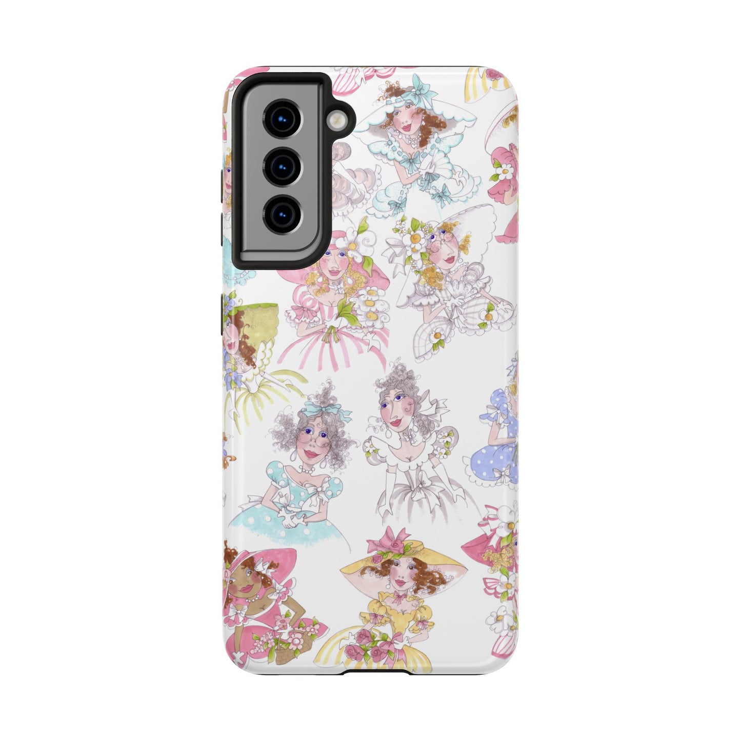 Tossed Belles White Phone Case