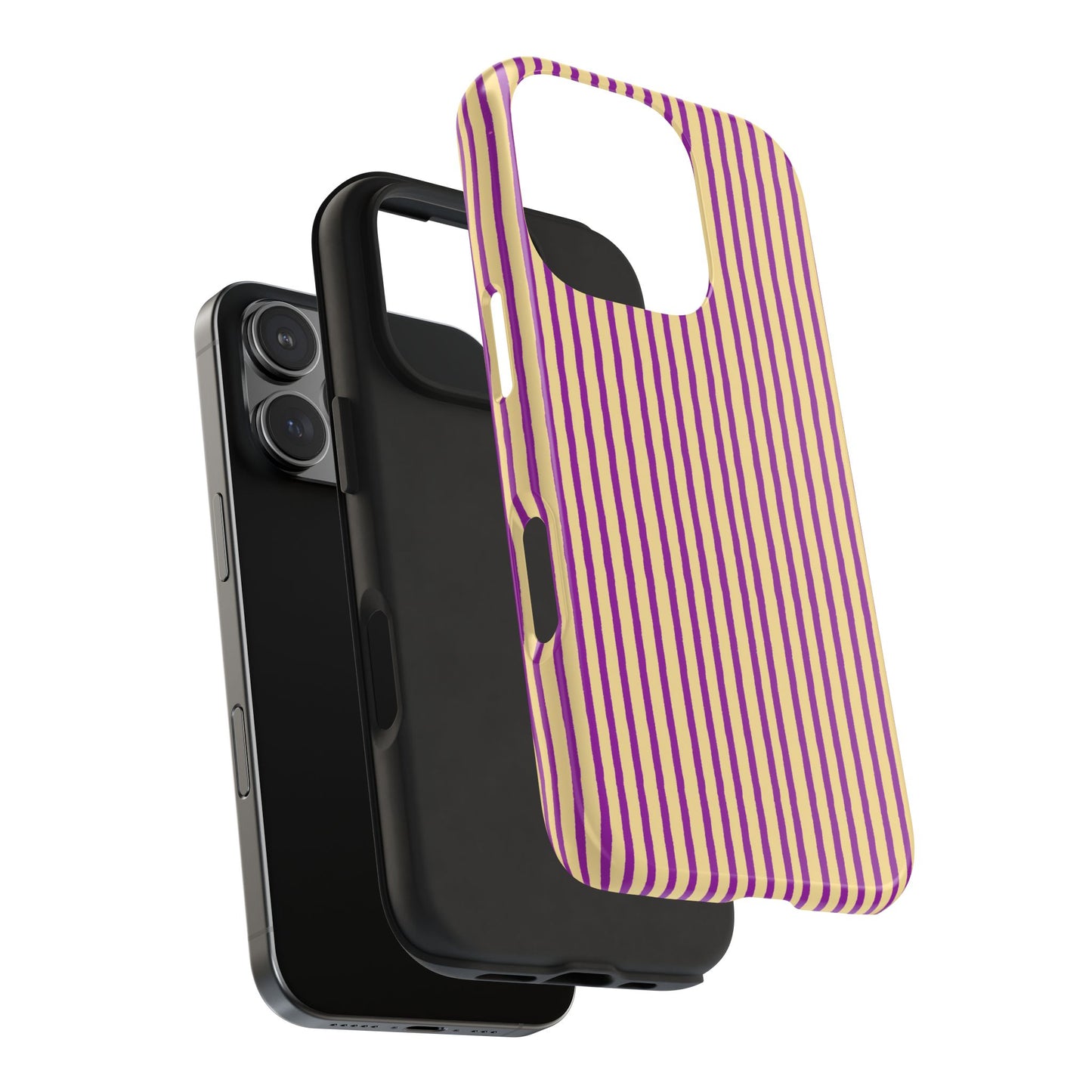 Stripe Yellow / Purple Phone Case