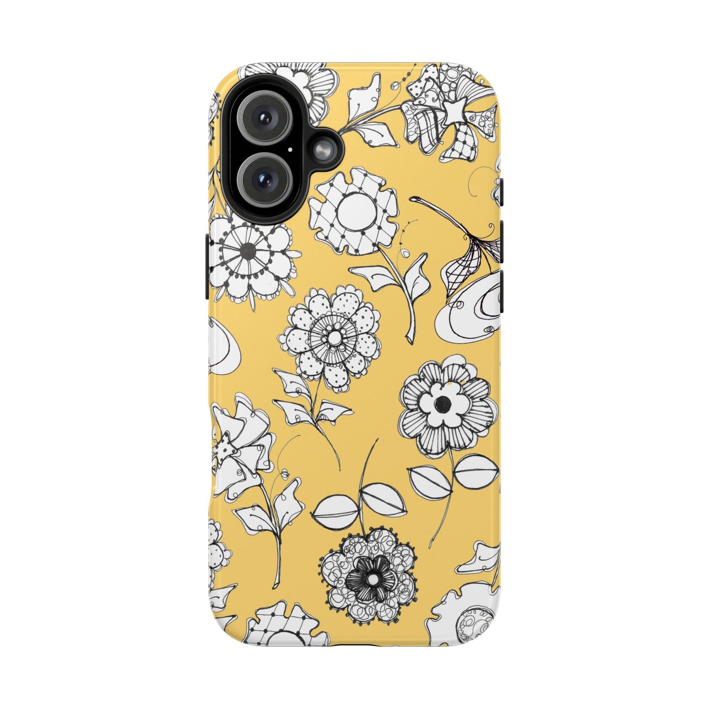 Paper Posies Yellow Phone Case