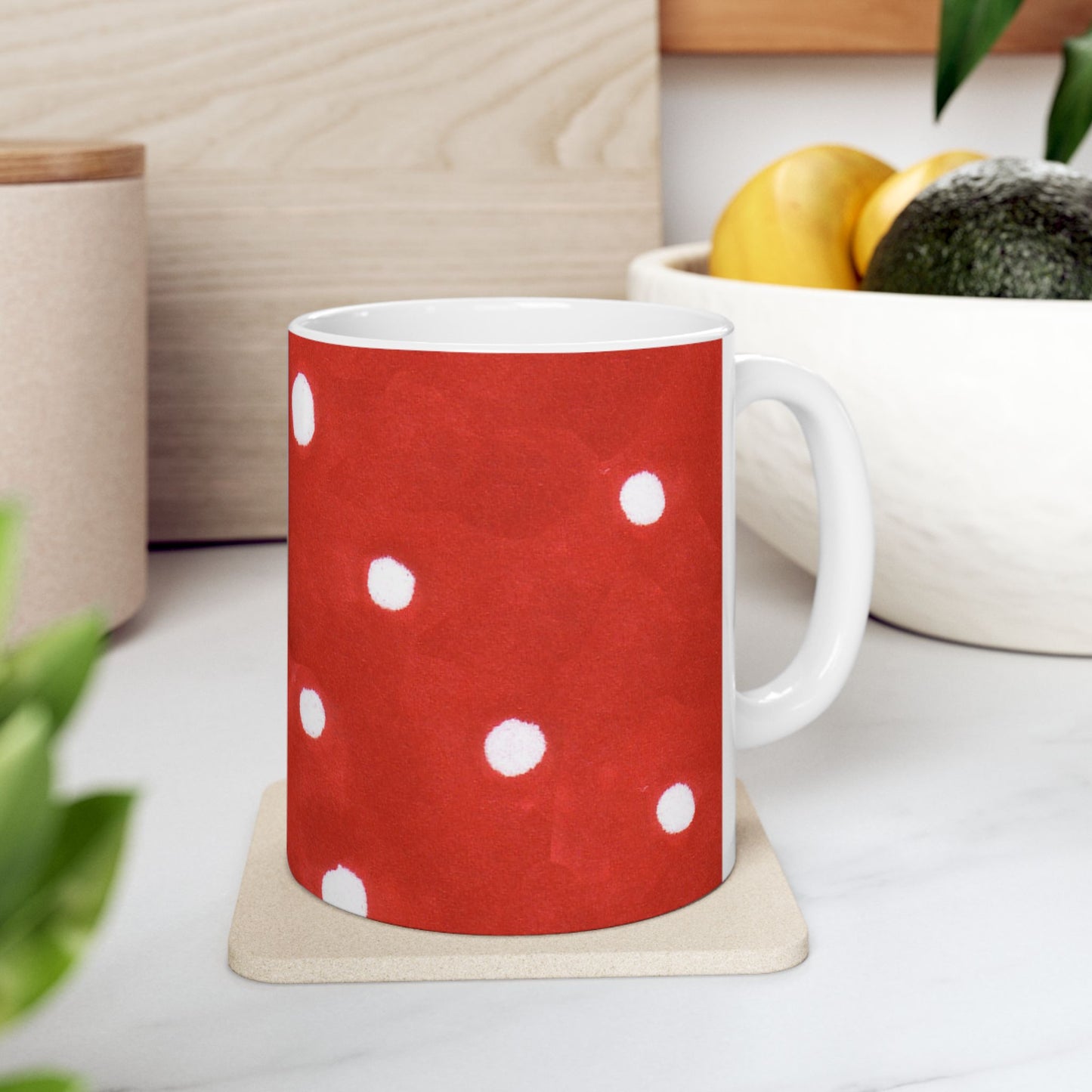 Dinky Dots Red / White Cup