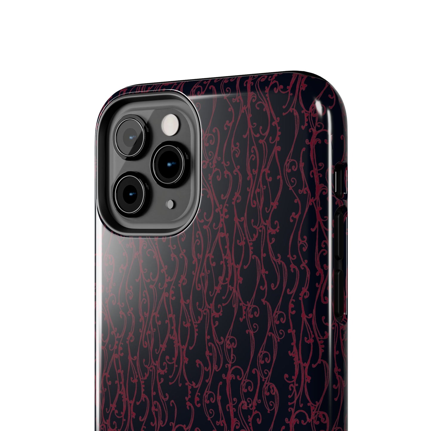 Swan Scroll Black / Red Phone Case