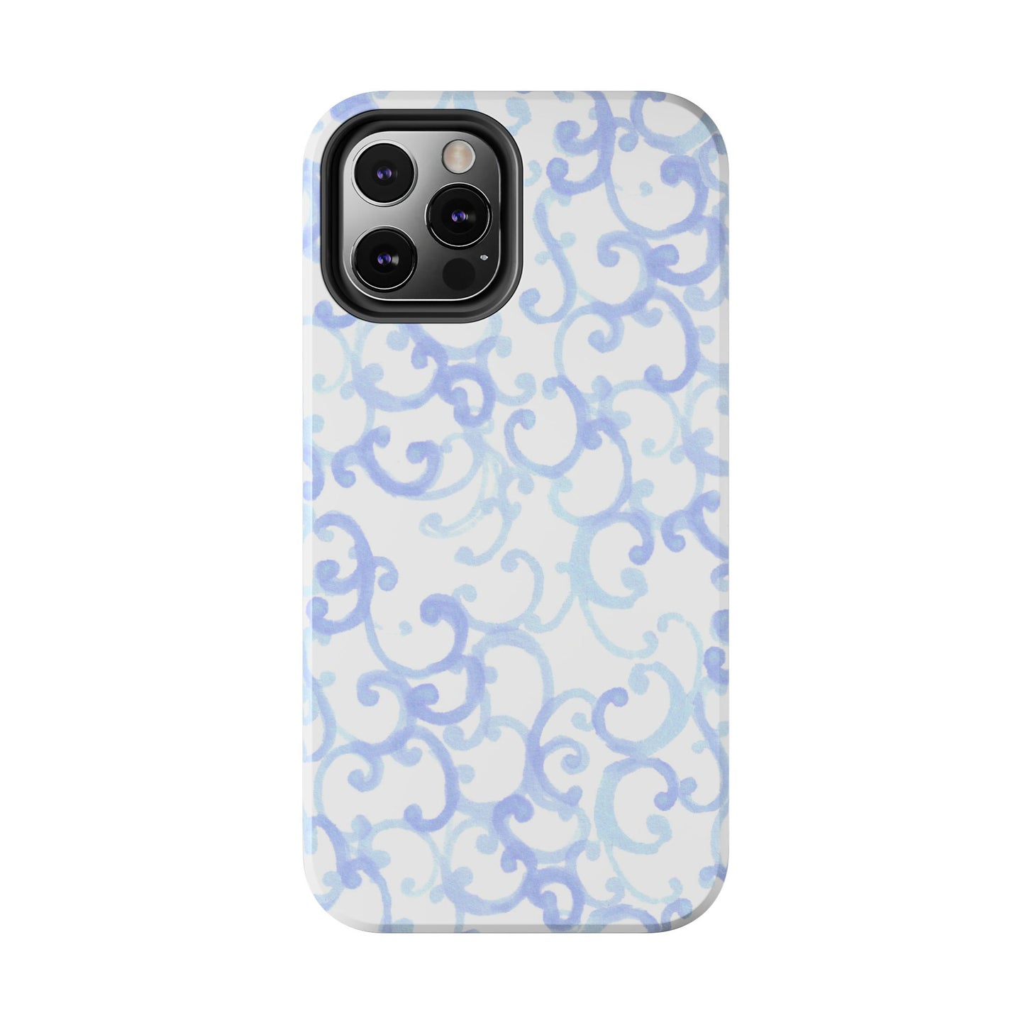 Scrollie White / Blue Phone Case