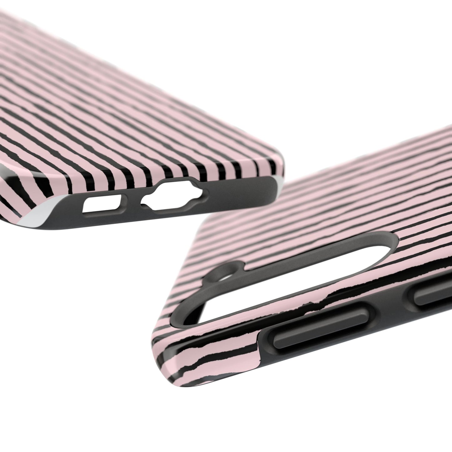 Sorta Stripe Light Pink / Black Phone Case