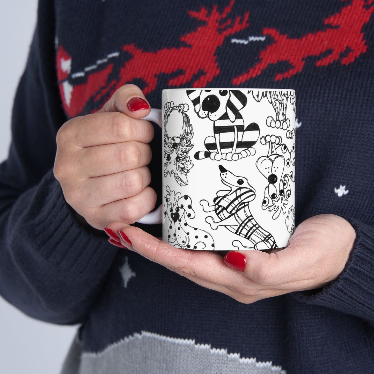 Doodle Dogs White Cup