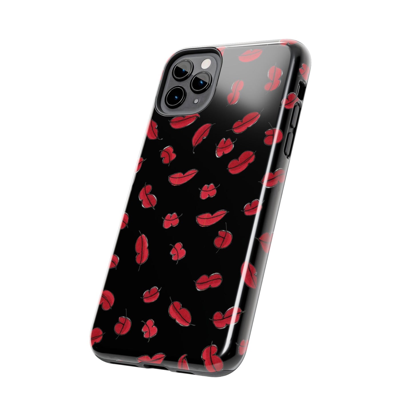 Lotsa Lips Black Phone Case