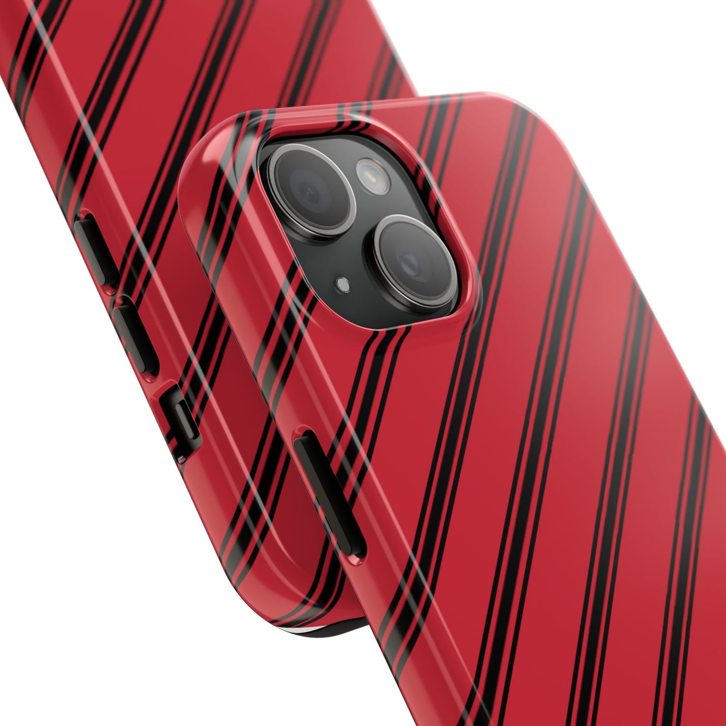 Awning Stripe Red / Black Phone Case