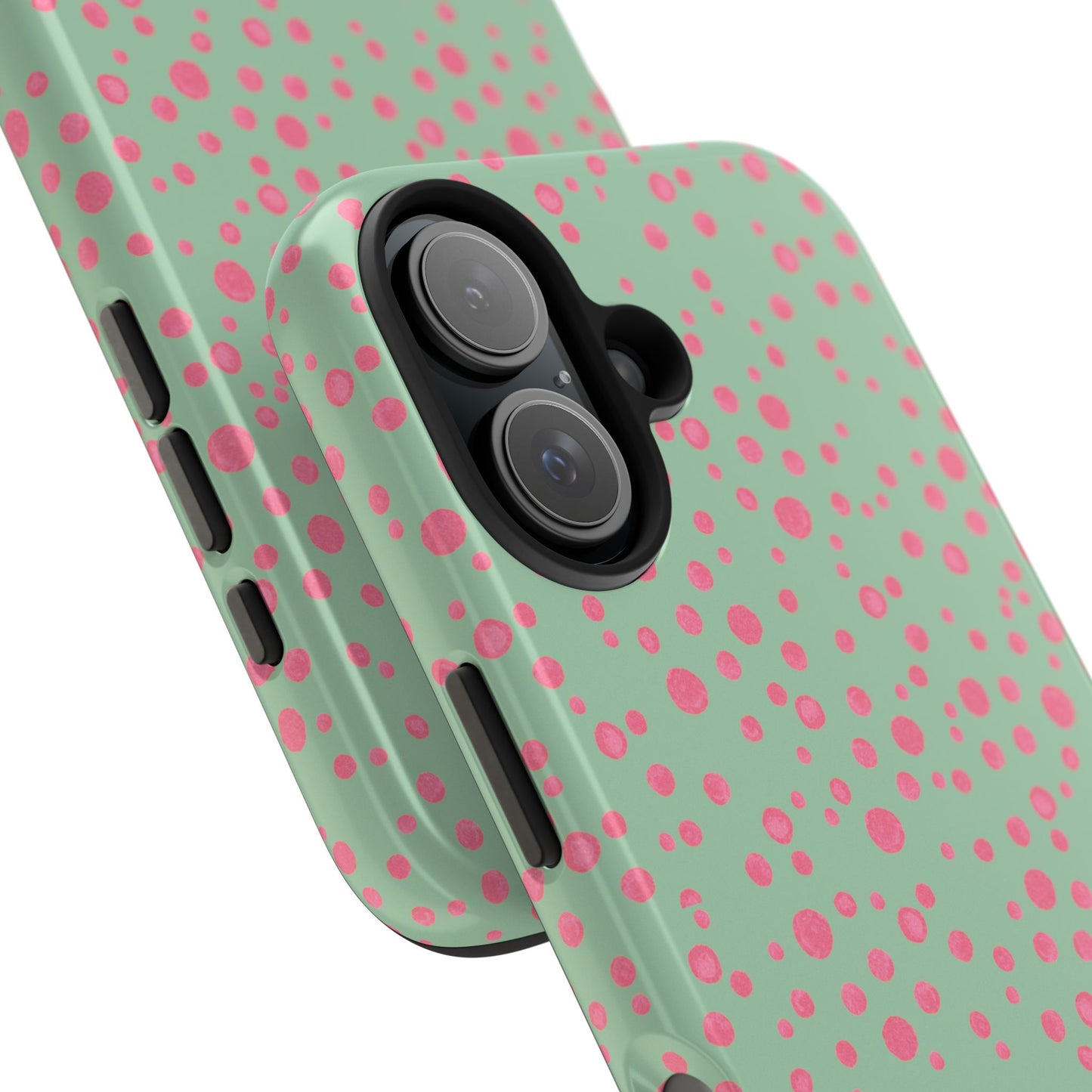 Balloon Dots Sage / Pink Phone Case