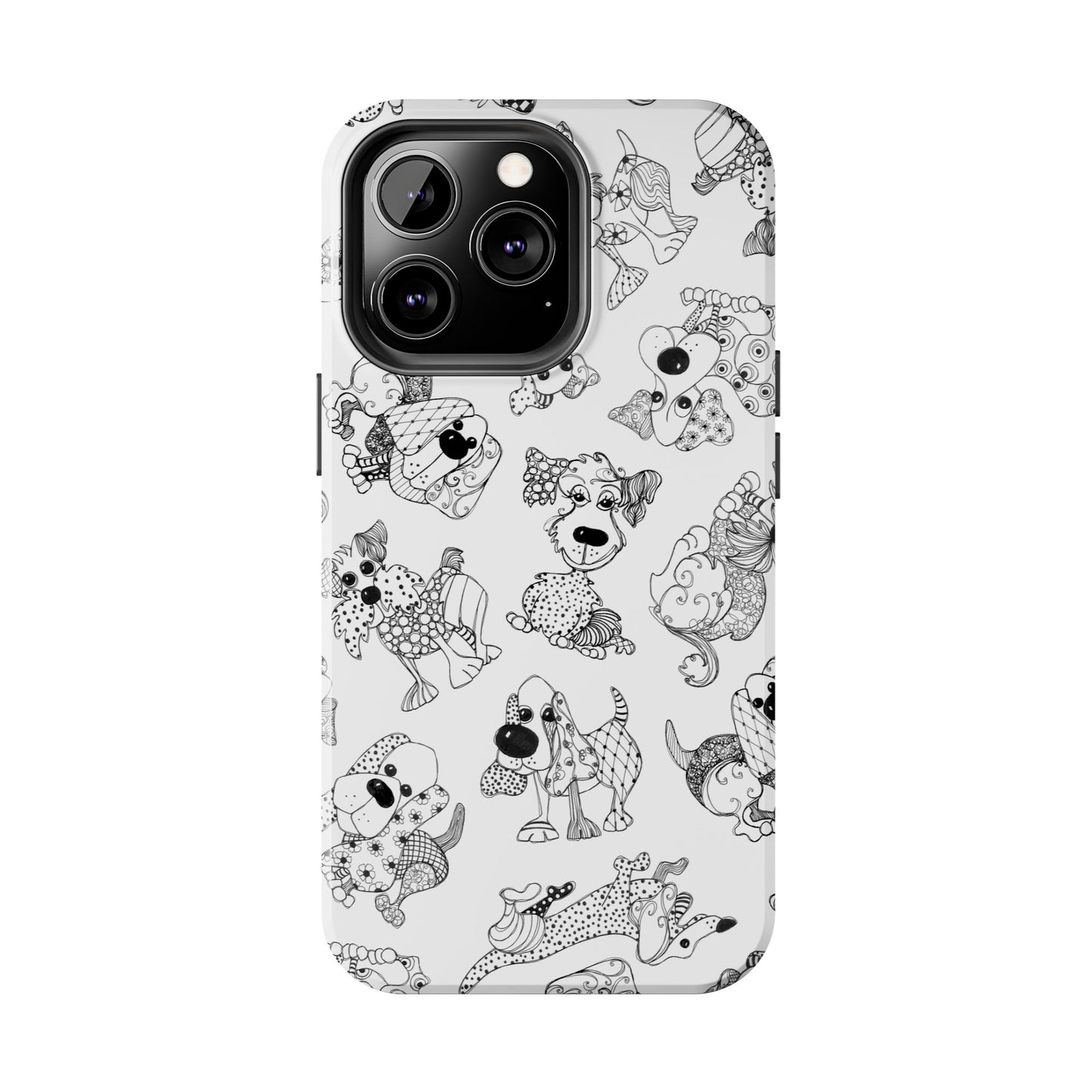 Doodle Dogs White Phone Case
