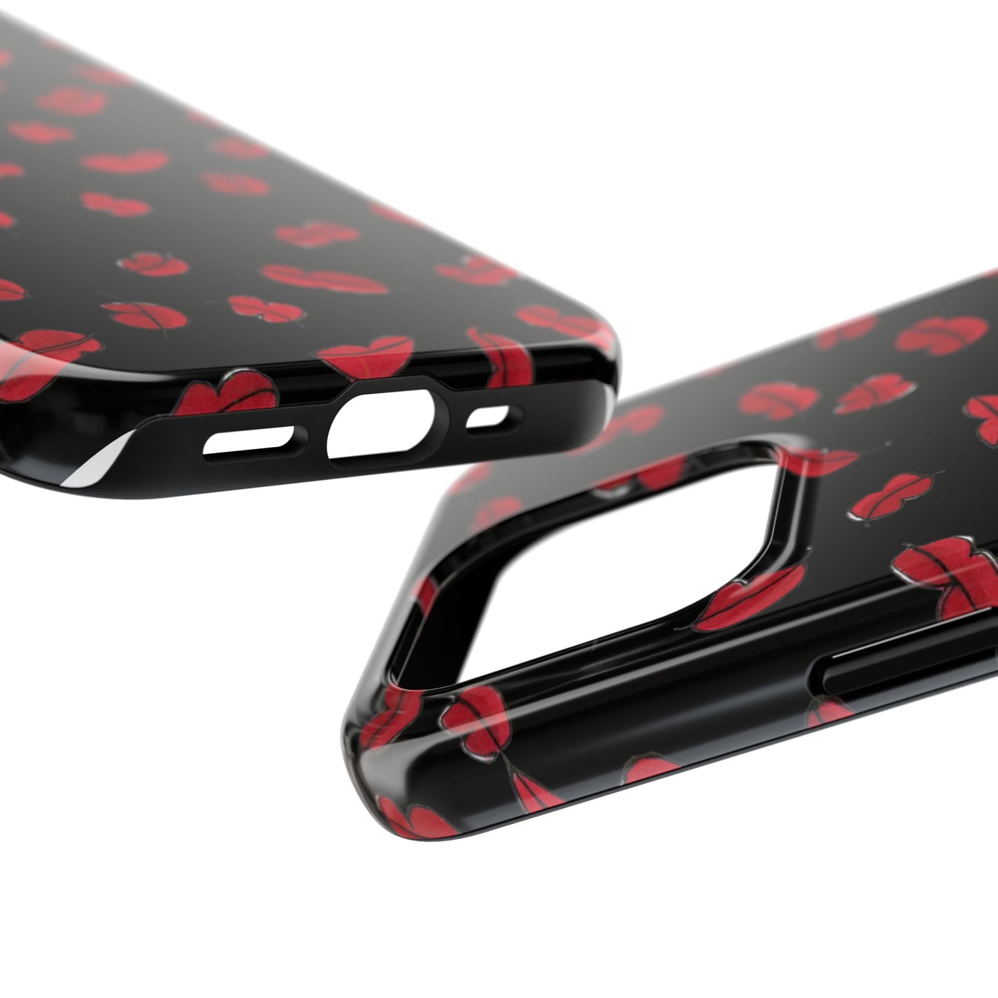 Lotsa Lips Black Phone Case