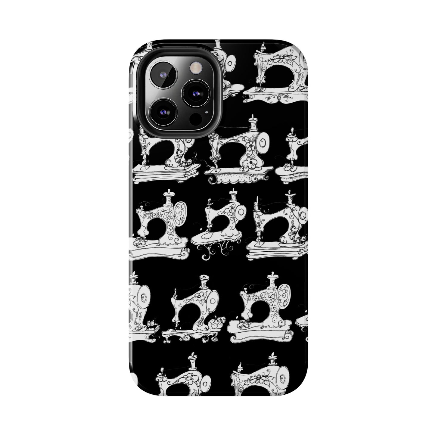 Sew Sew Black / White Phone Case
