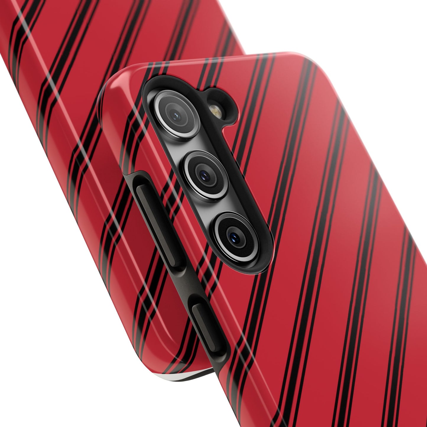 Awning Stripe Red / Black Phone Case