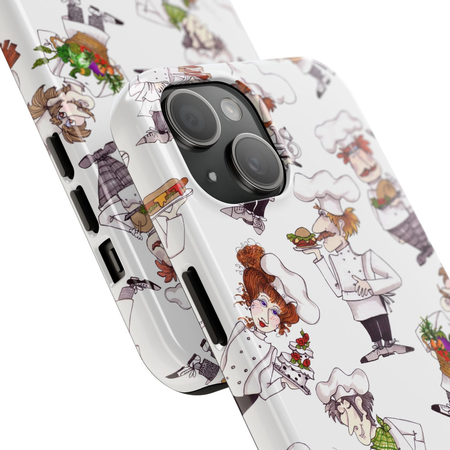 Tossed Chefs White Phone Case