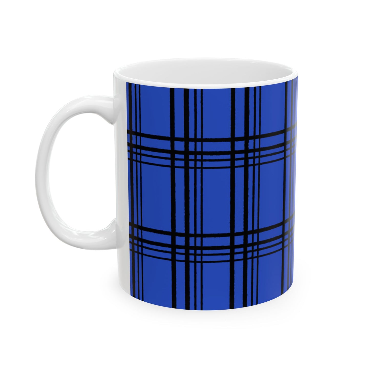 Glad Plaid Blue / Black Cup