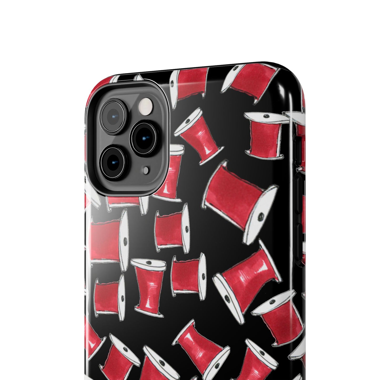 Red Thread Black Phone Case