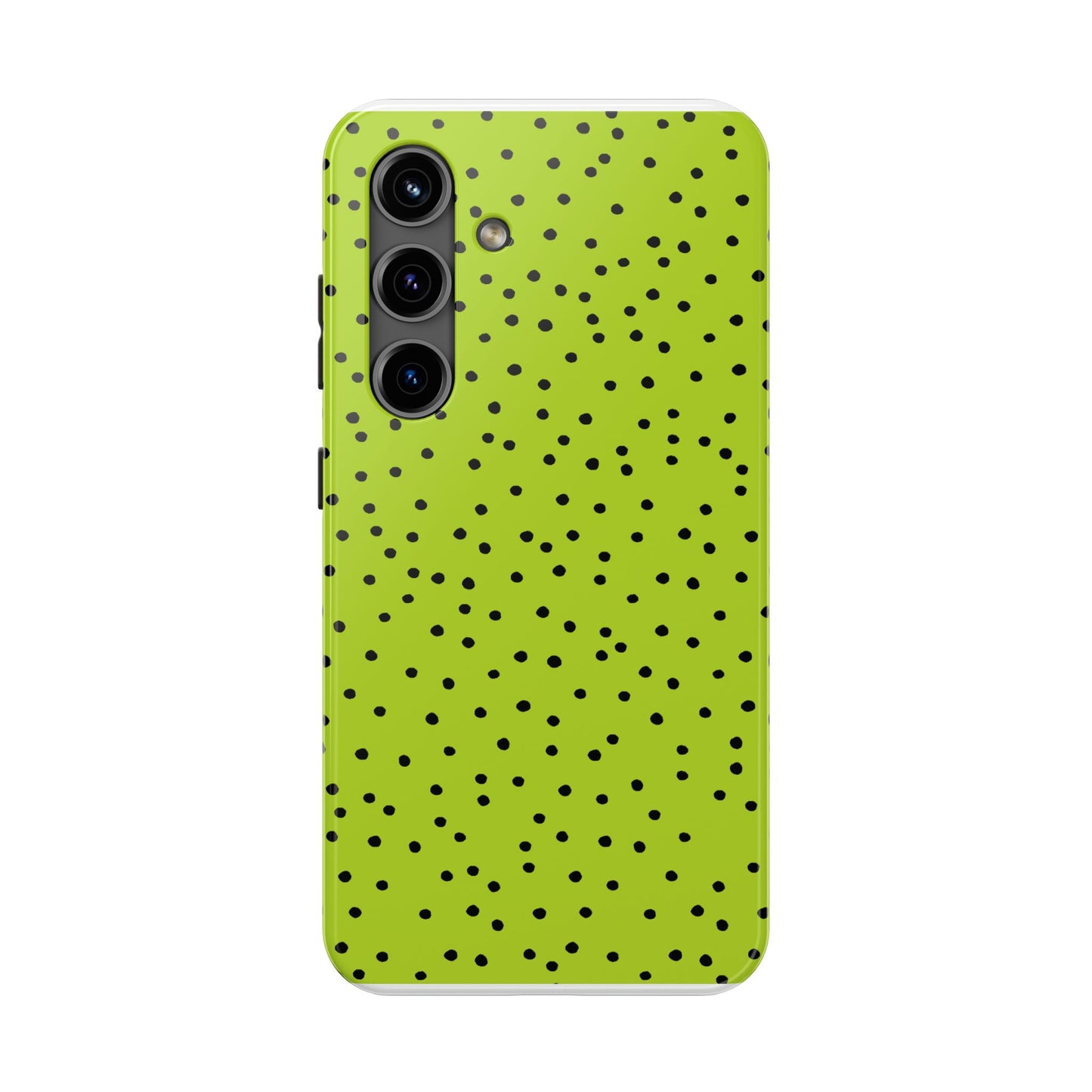 Dinky Dots Lime / Black Phone Case