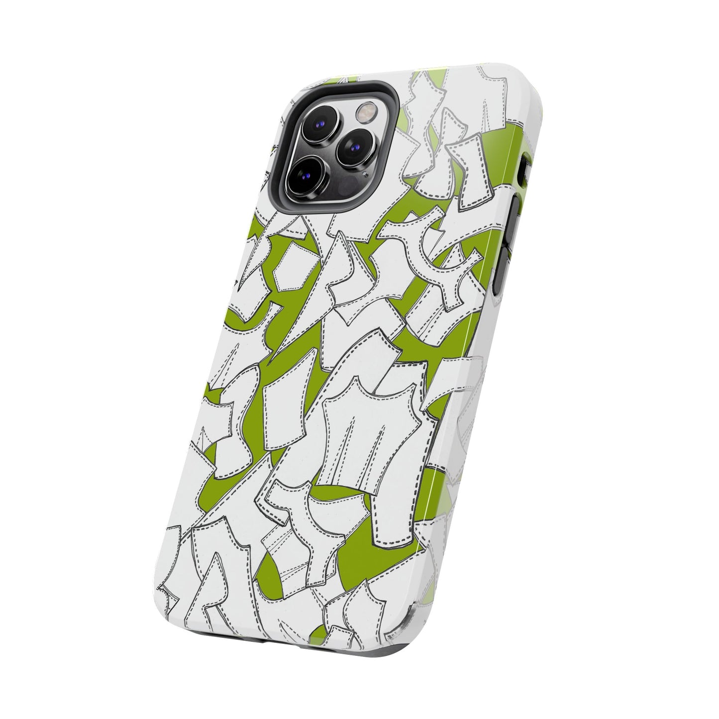 Pattern Pieces Chartreuse Phone Case