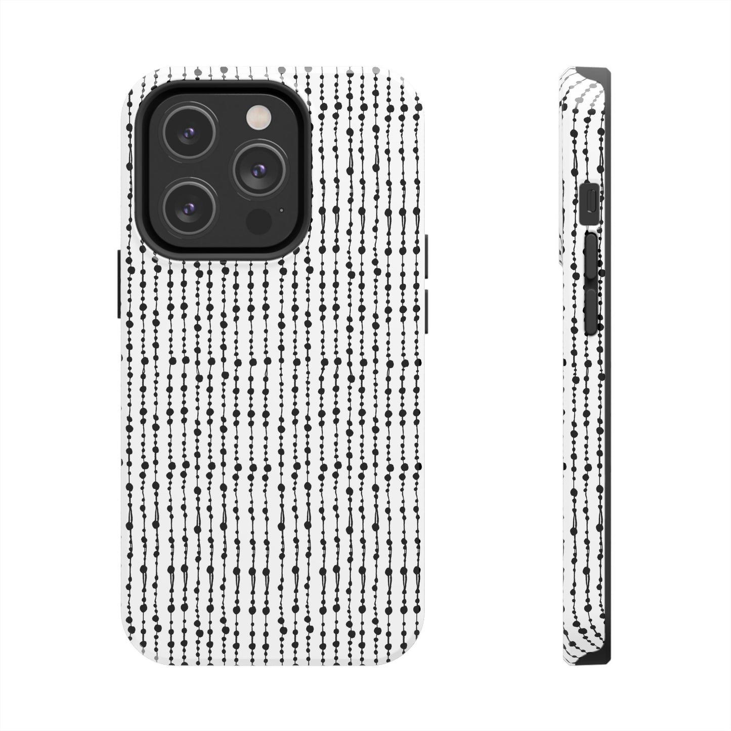 Beaded Curtain White / Black Phone Case