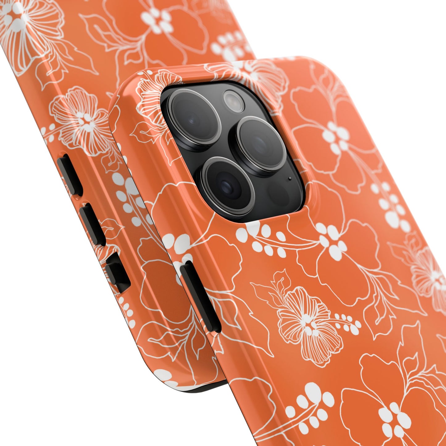 Lacey Hibiscus Coral Phone Case
