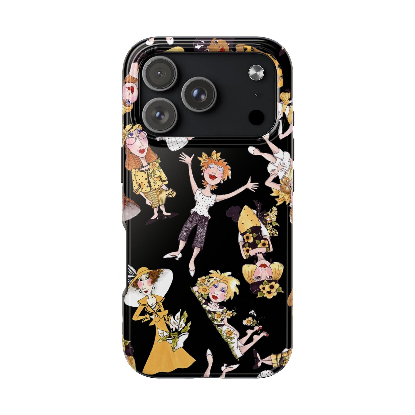 Bee Tossed Black Phone Case