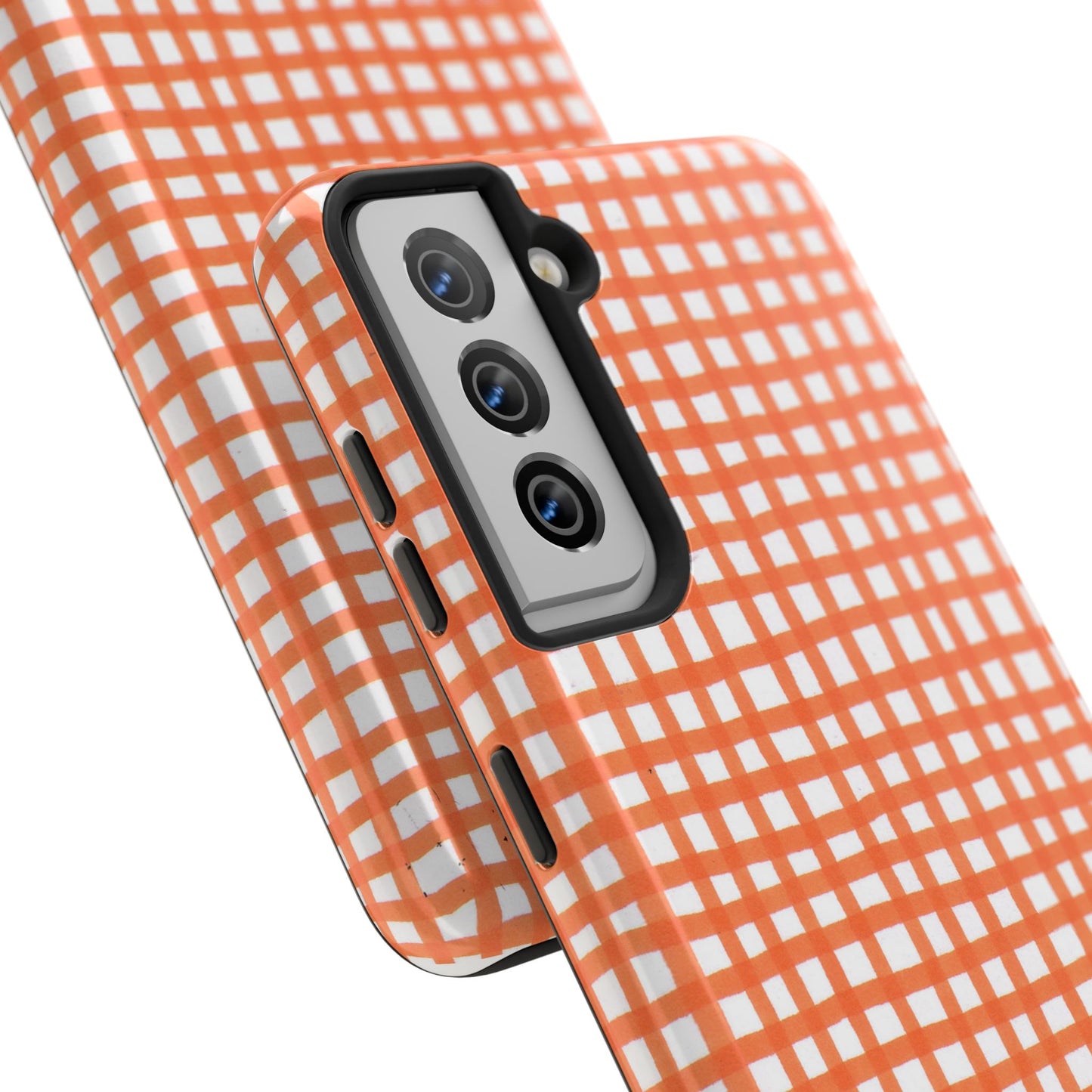 Chipper Check Orange Phone Case