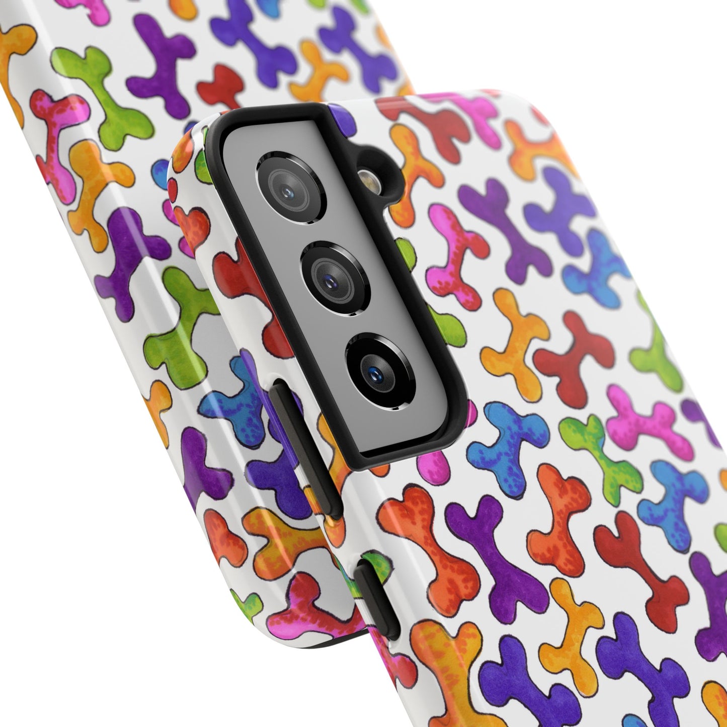 Fancy Bones White / Multi Phone Case