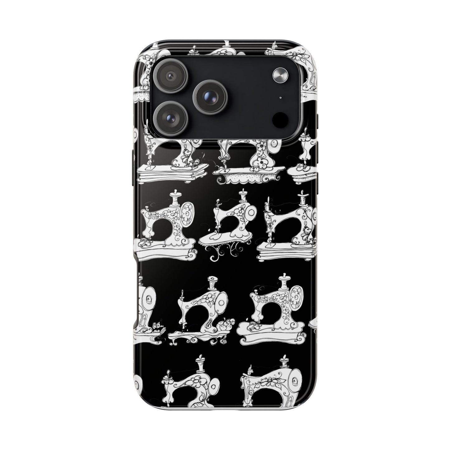 Sew Sew Black / White Phone Case