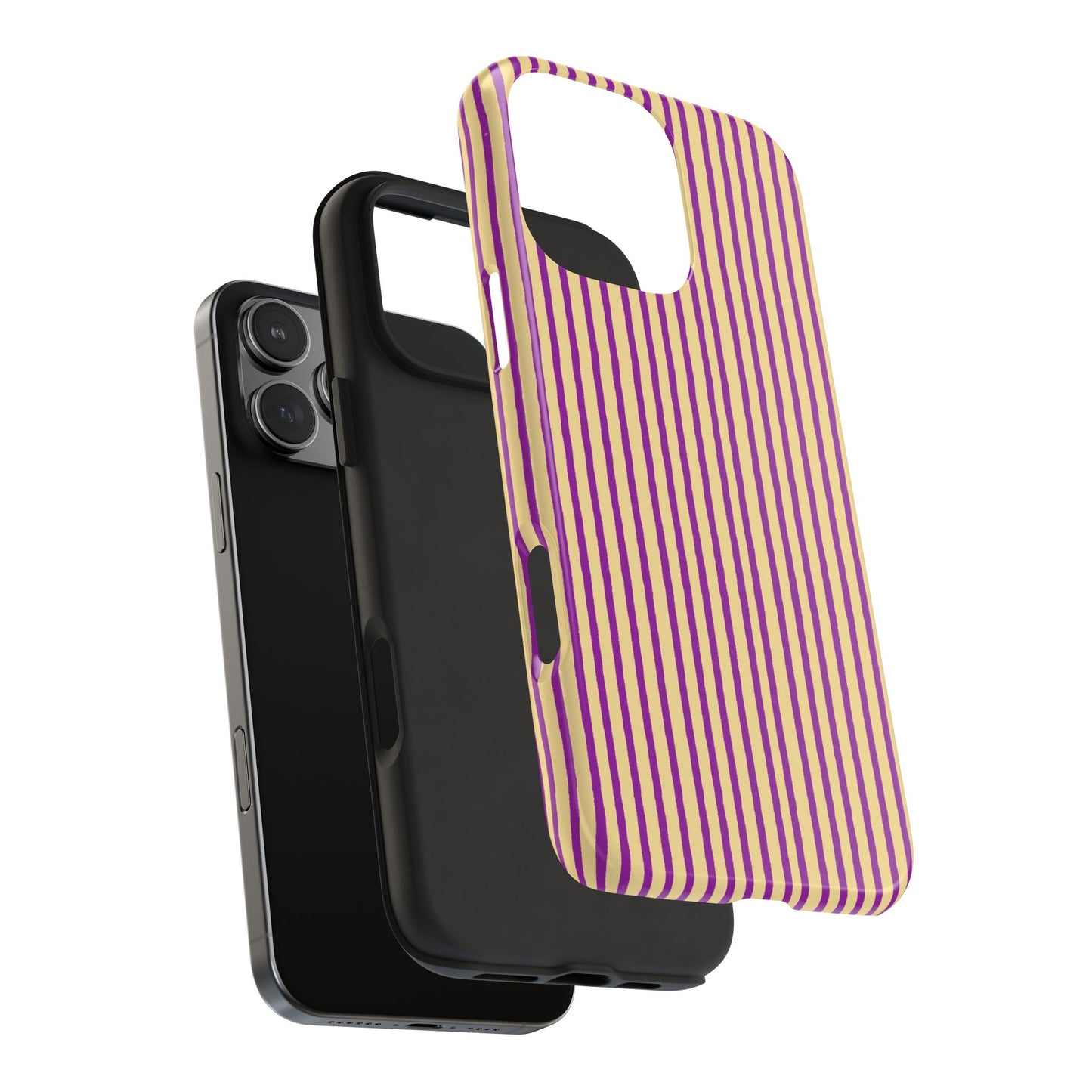Stripe Yellow / Purple Phone Case