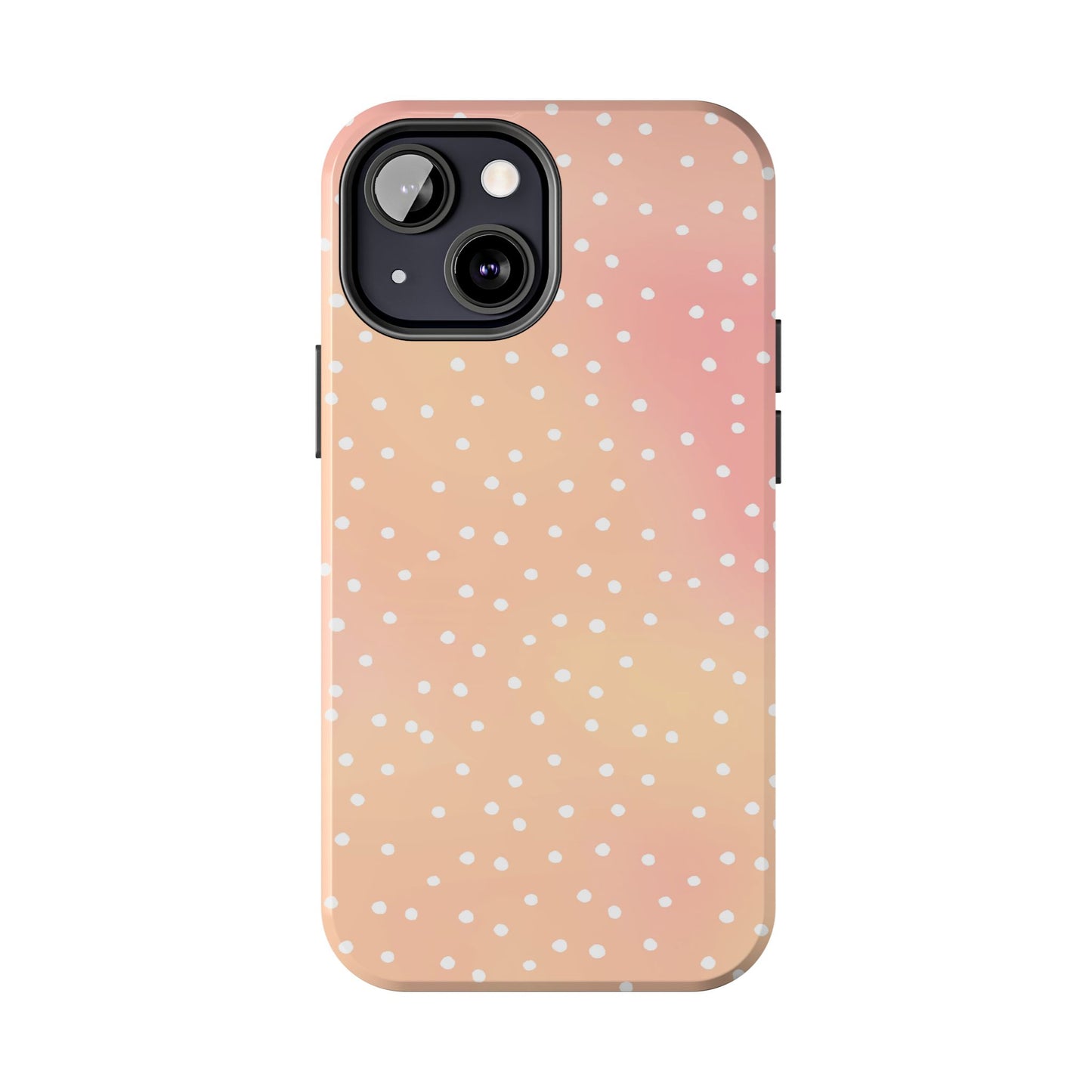 Dinky Dots Peach / White Phone Case