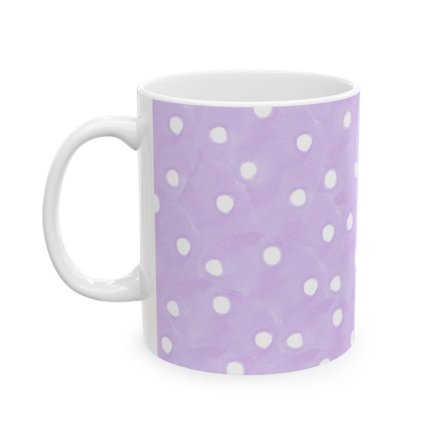 Space Dots Lilac / White Cup