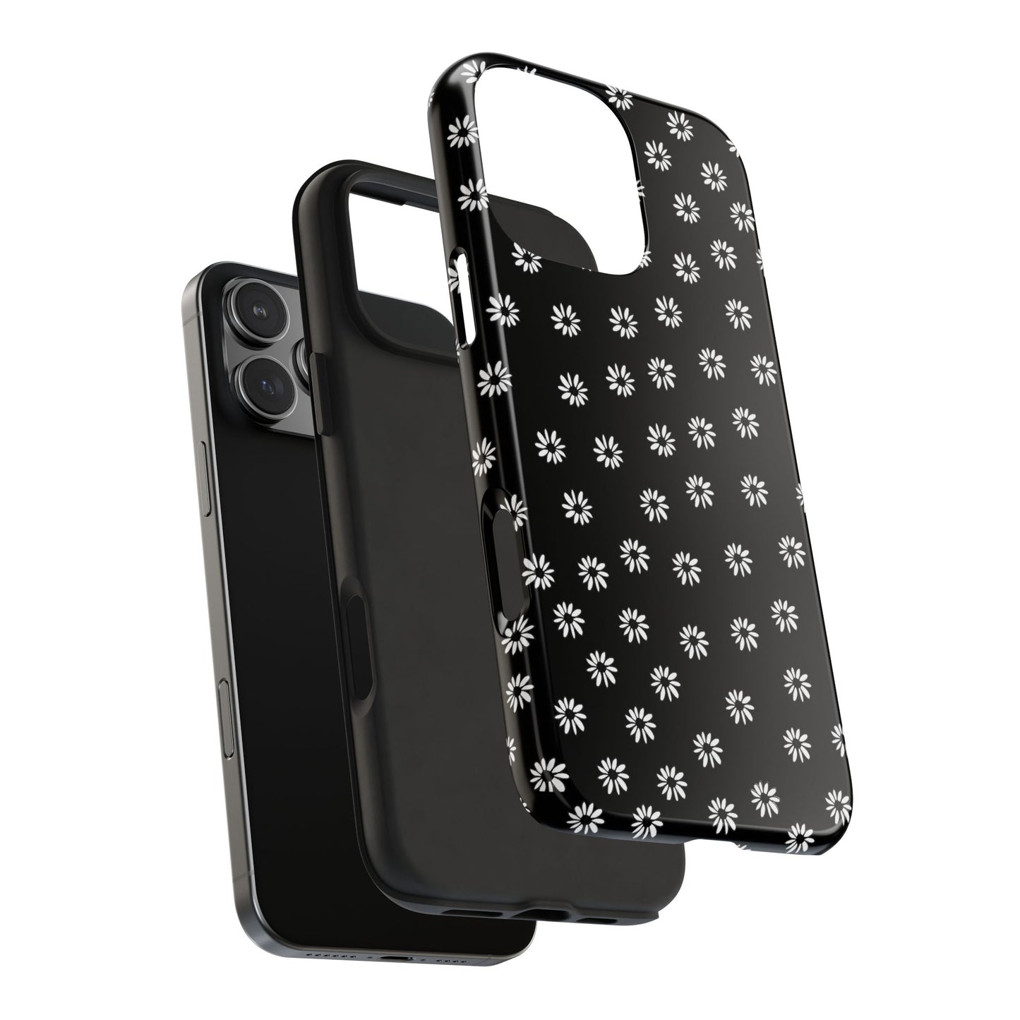 Daisy Dot Black / White Phone Case