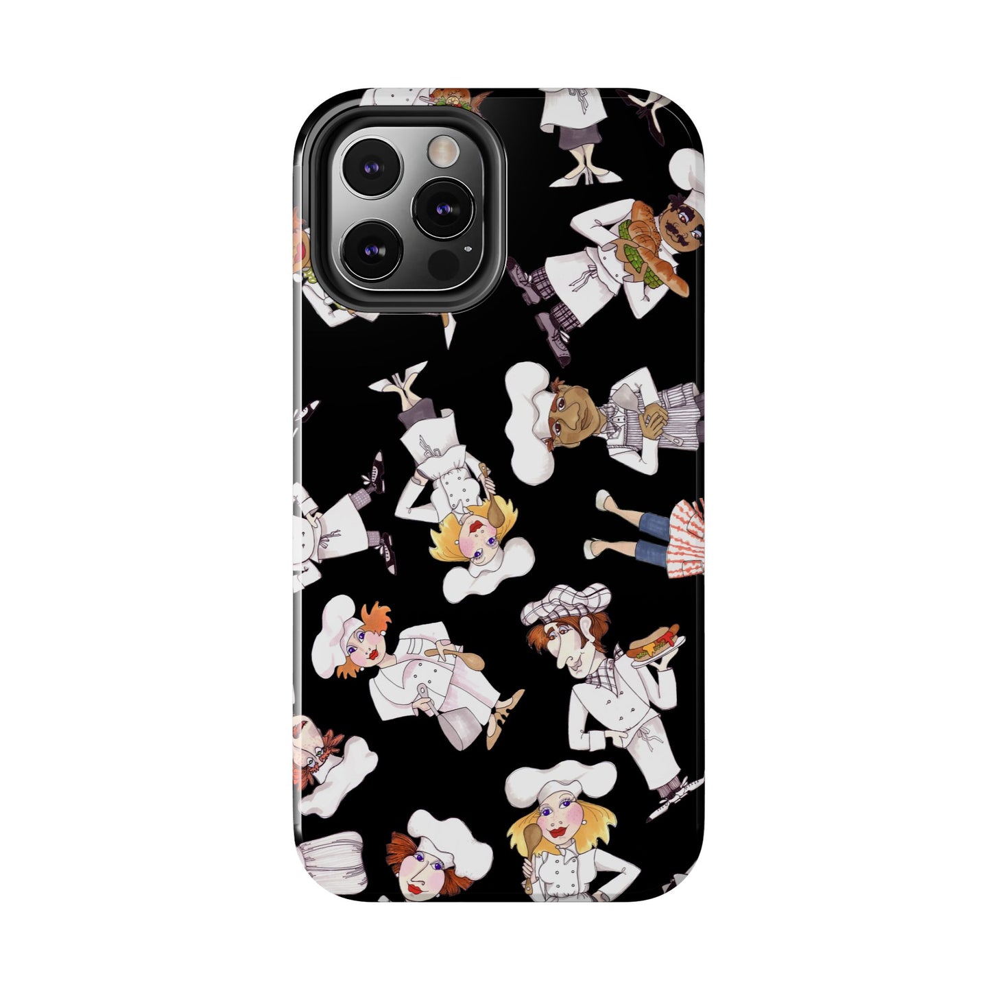 Tossed Chefs Black Phone Case
