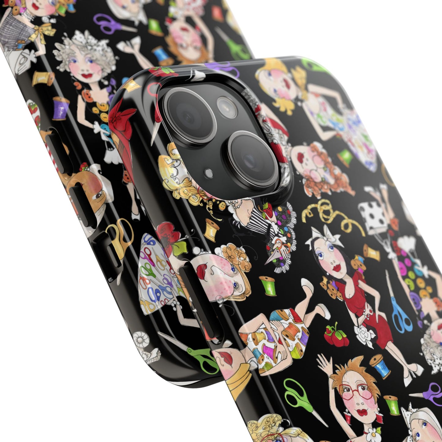 Sew Tossed Black Phone Case
