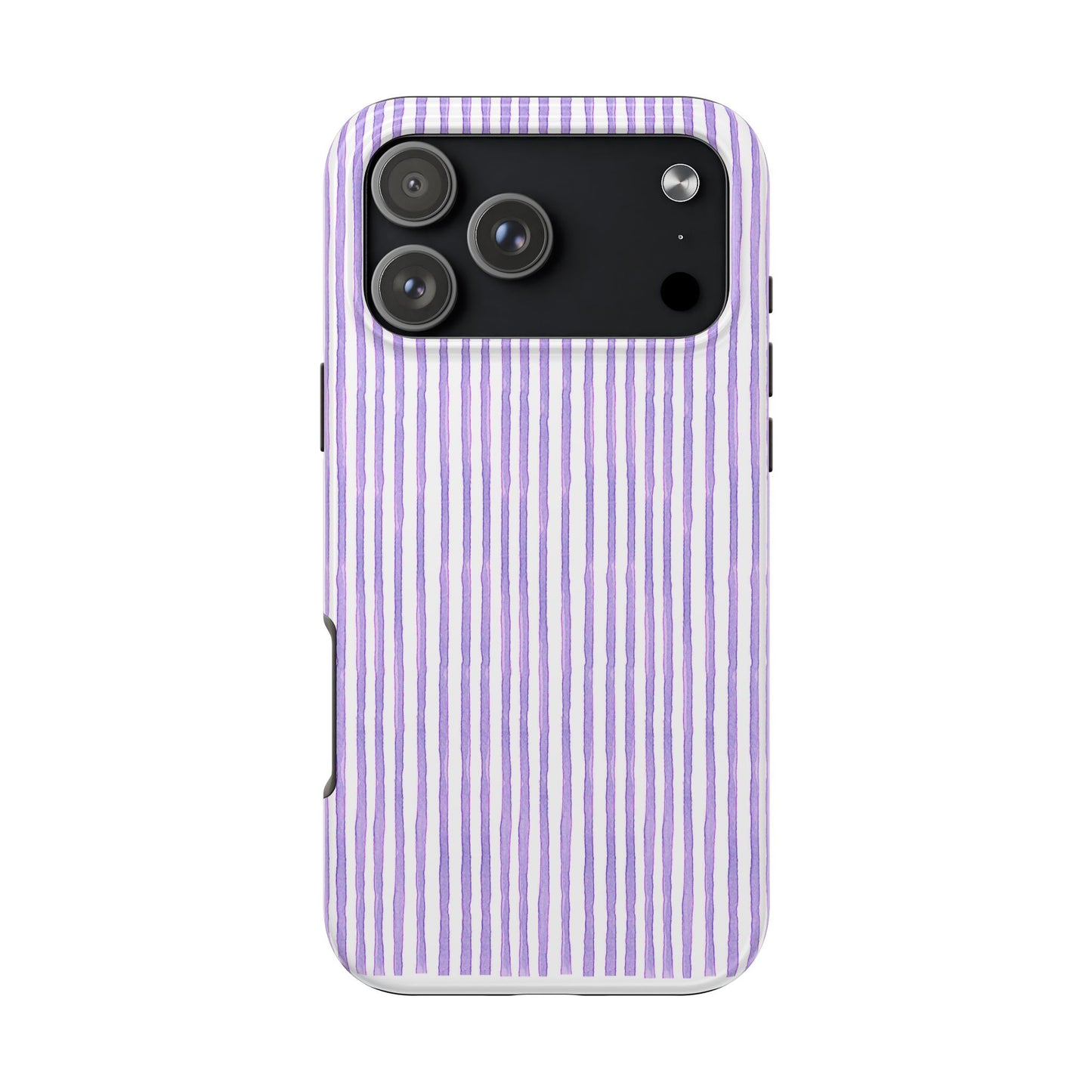 Candy Stripe White / Lilac Phone Case