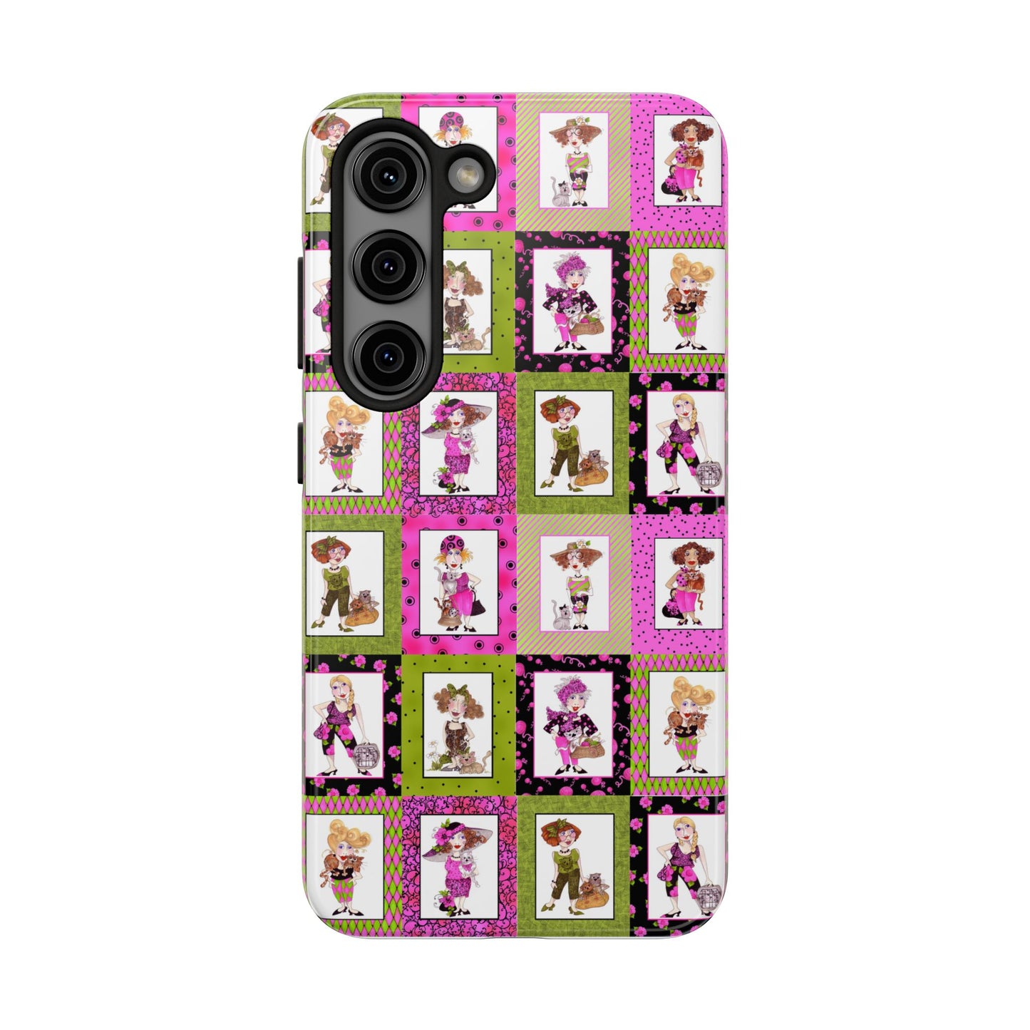 Cat Ladies Cerise Phone Case