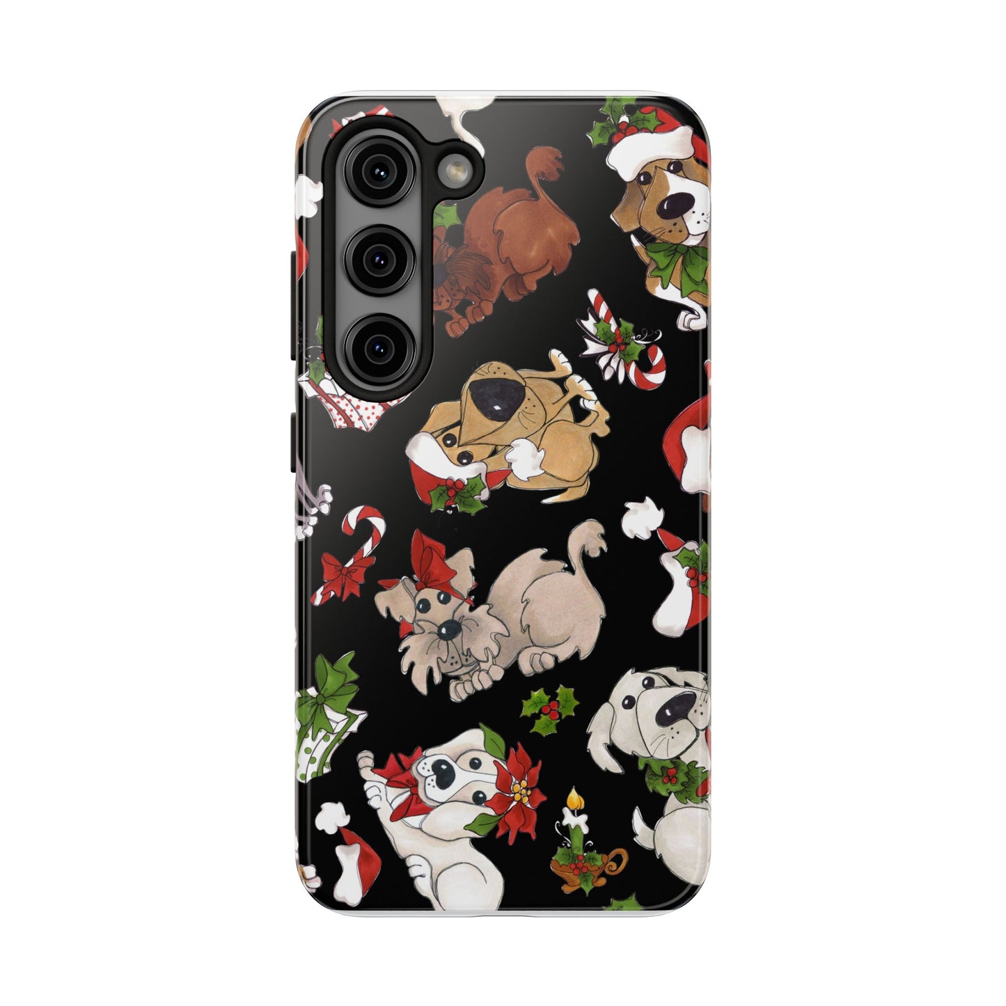 Doggie Toss Black Phone Case