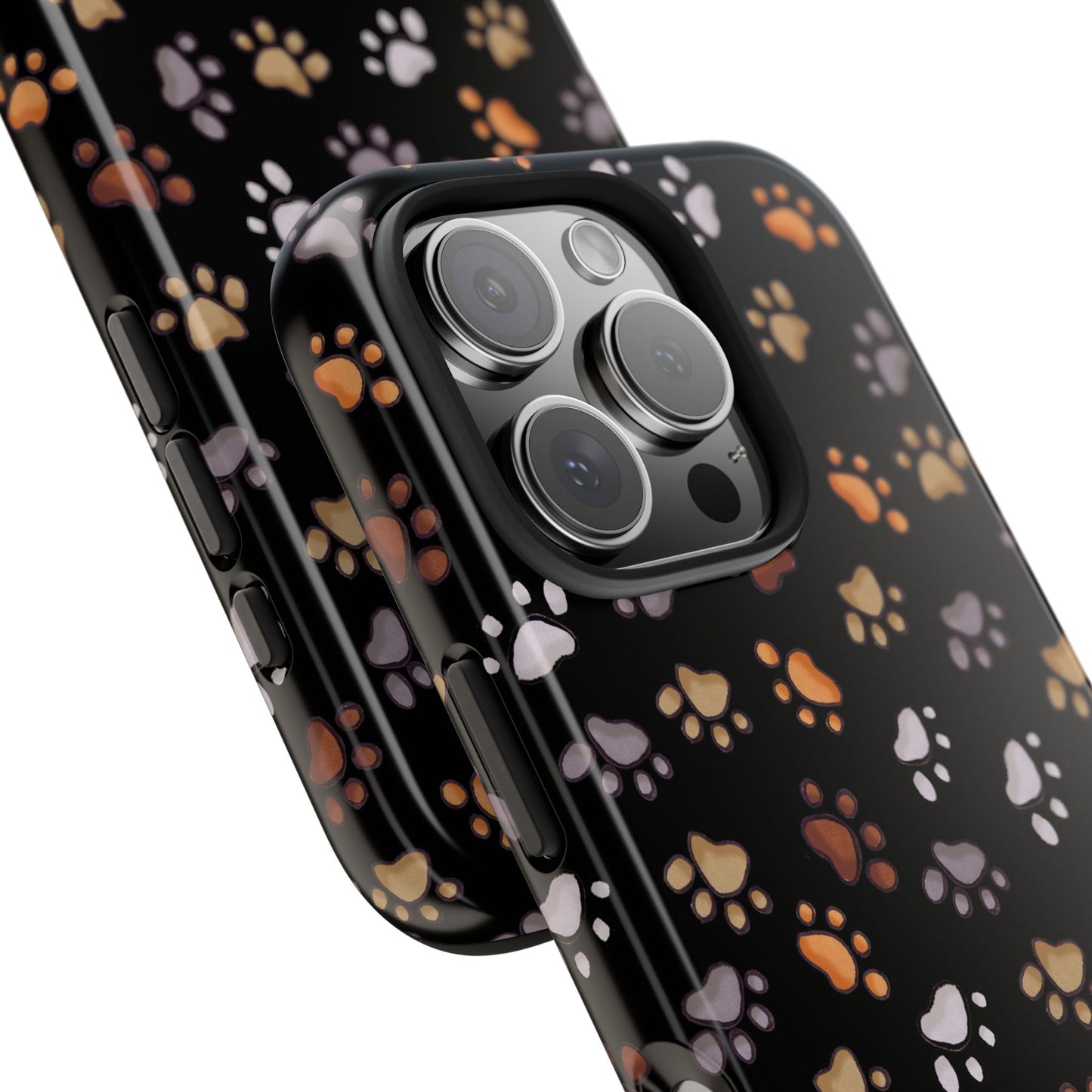 Puppy Paws Black Phone Case