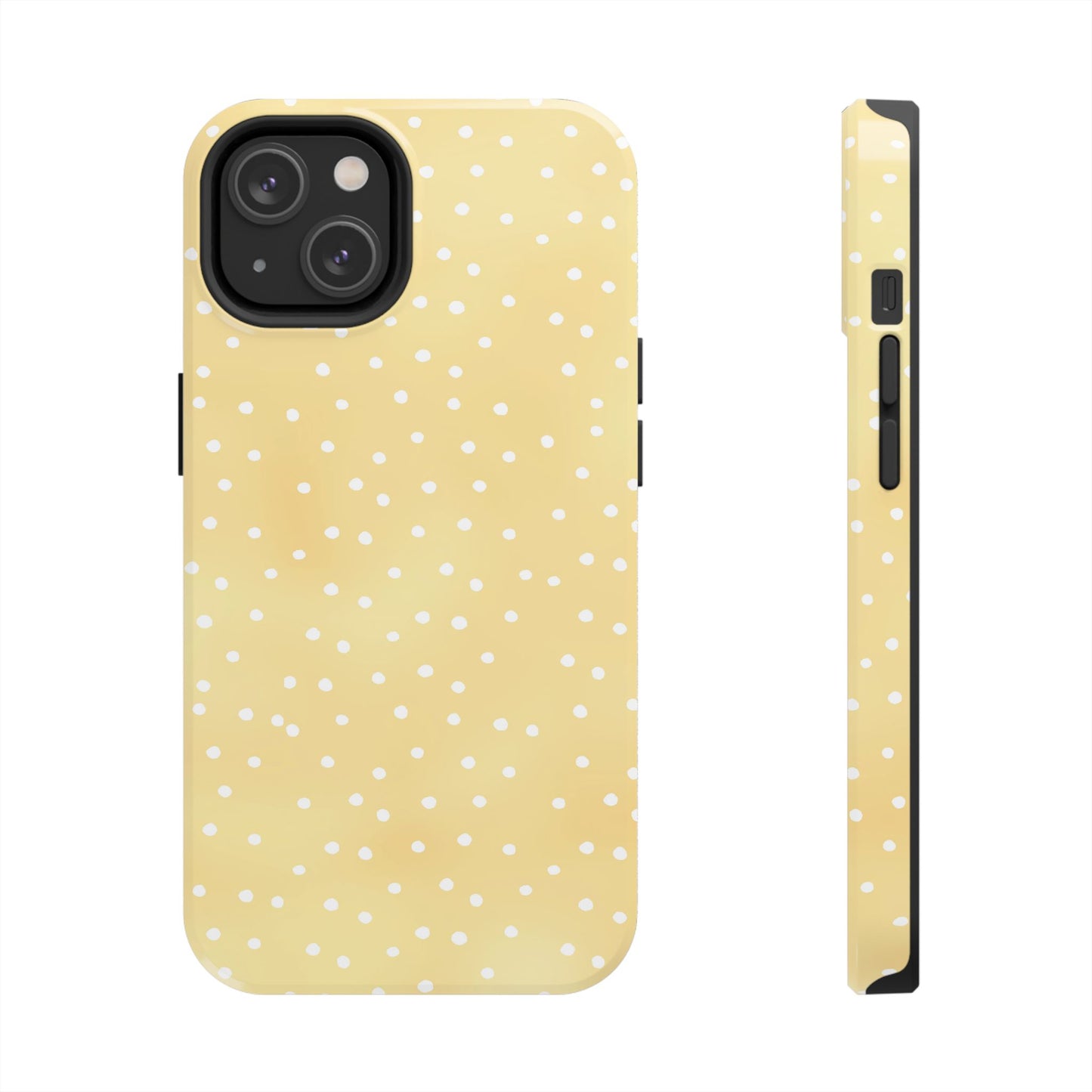 Petite Dots Sunshine / White Phone Case